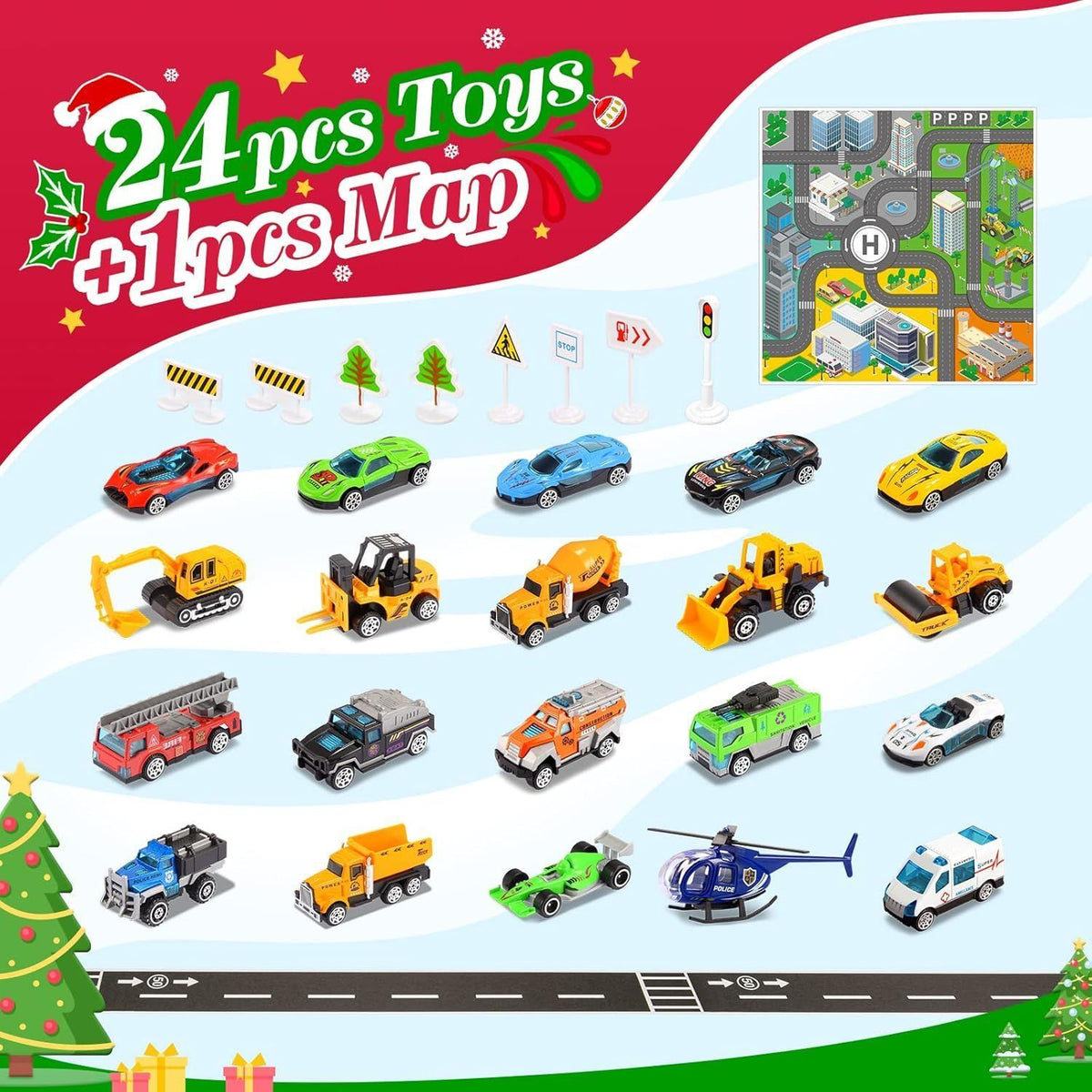 Childrens Advent Calendar 2025 Christmas Calendar Toys for 2-8 Year Old Kids for Kids