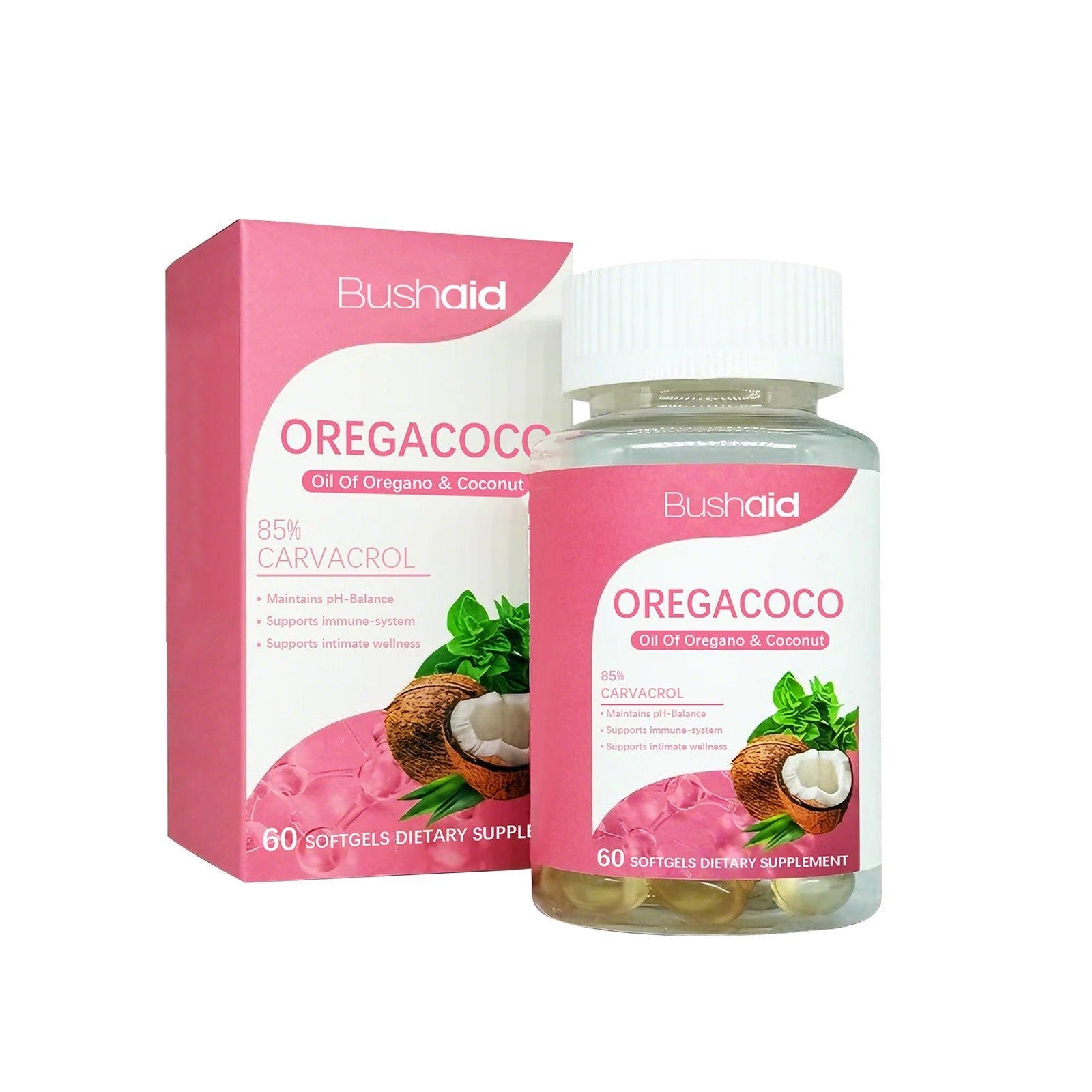Boost Your Body Care with Coconut Oil Soft Capsules for Digestive Health ,60 softgels