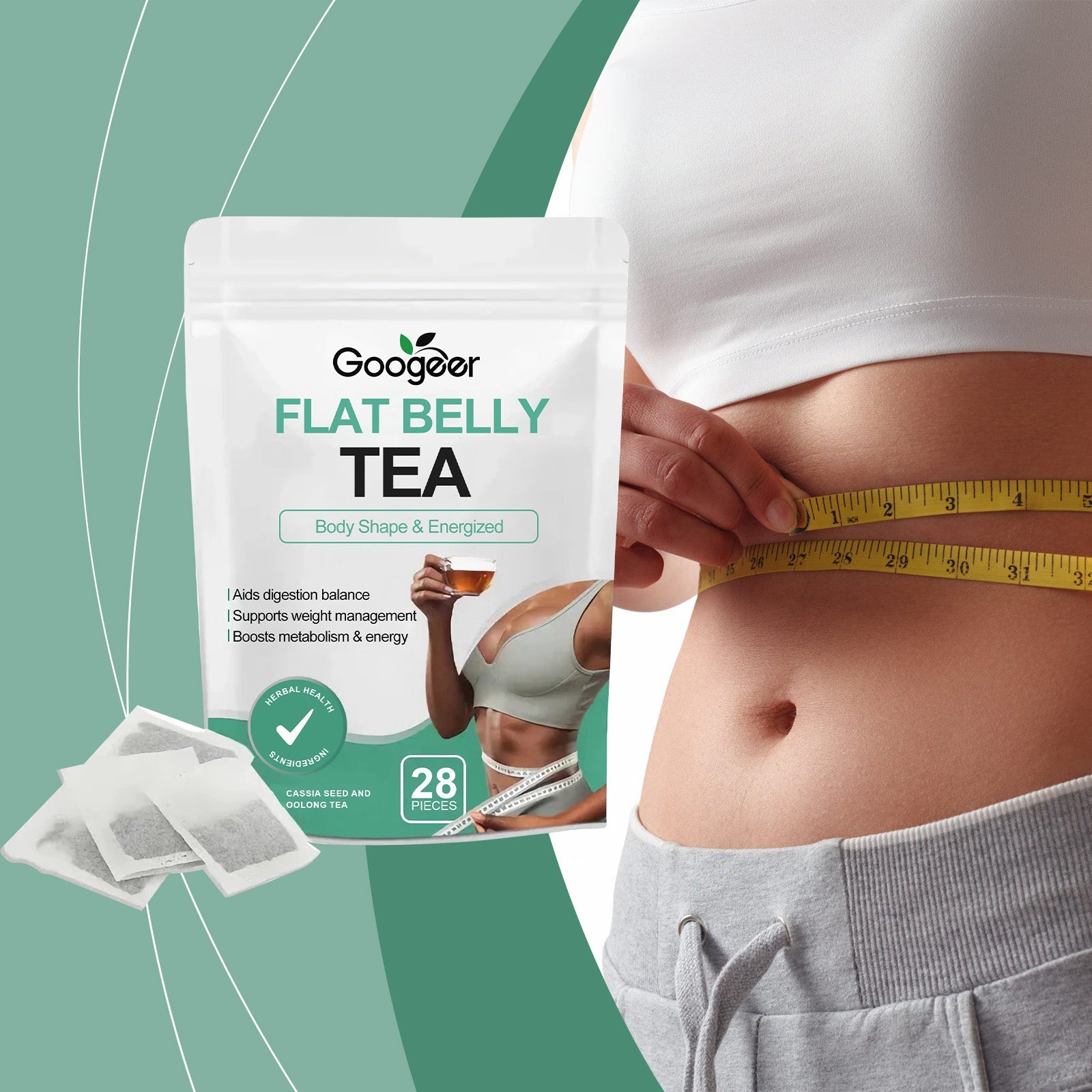 Metabolism Tea for Body Care, Boost Energy, Support Weight Loss, Natural Detox ,28pcs