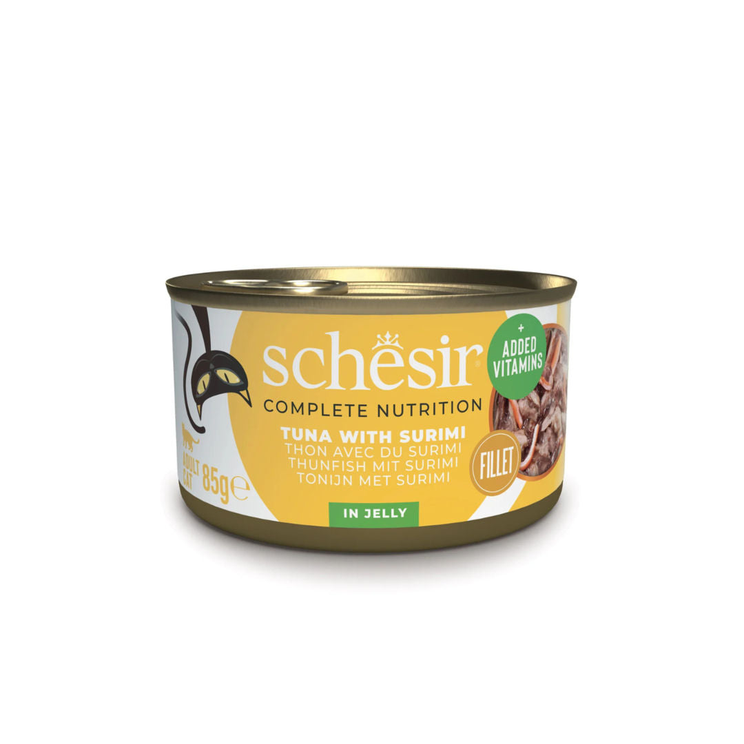Schesir Complete & Balanced Nutrition Wet Cat Food in Jelly Can, 85g