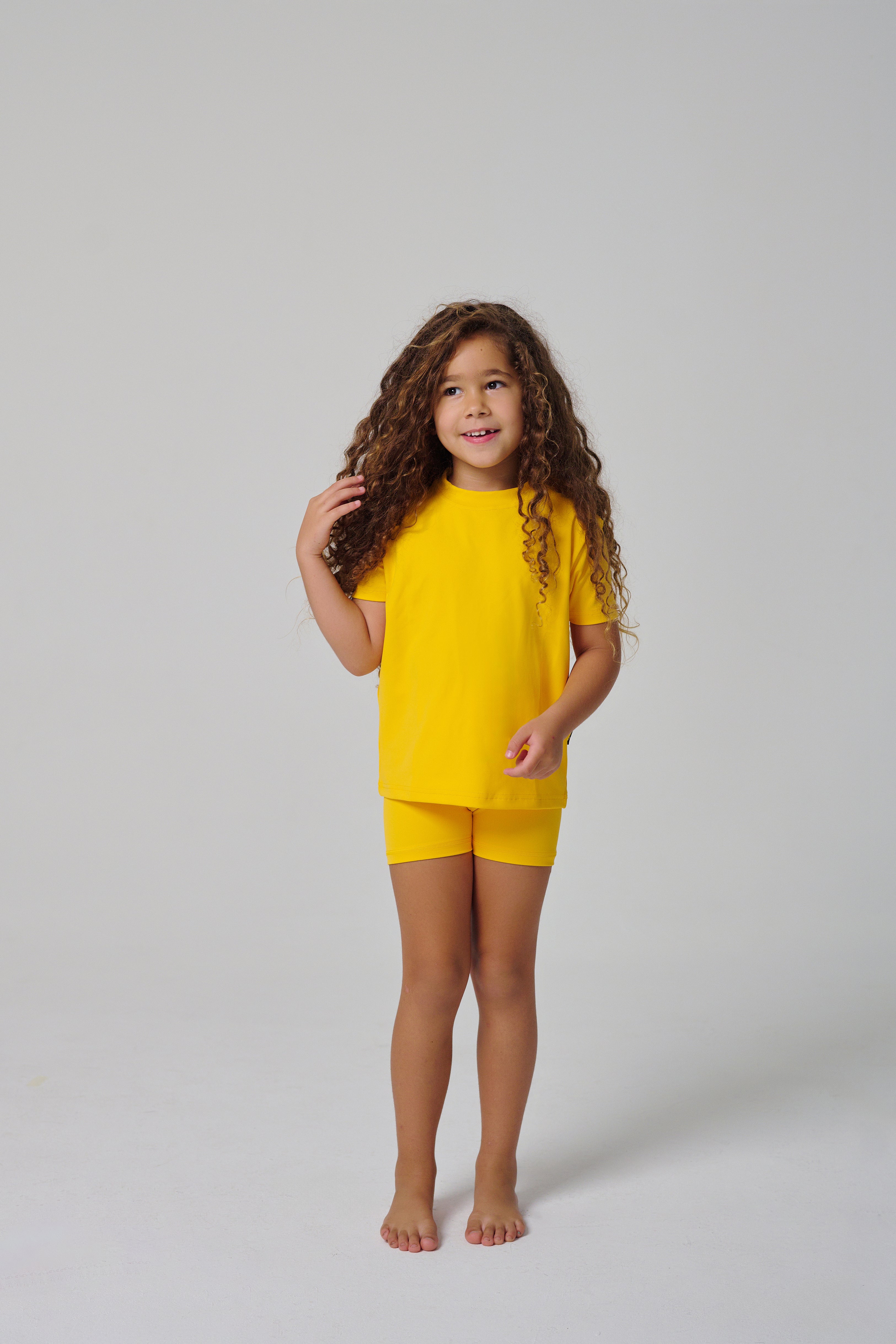 Regular Fit Kids Tights - Bright Yellow
