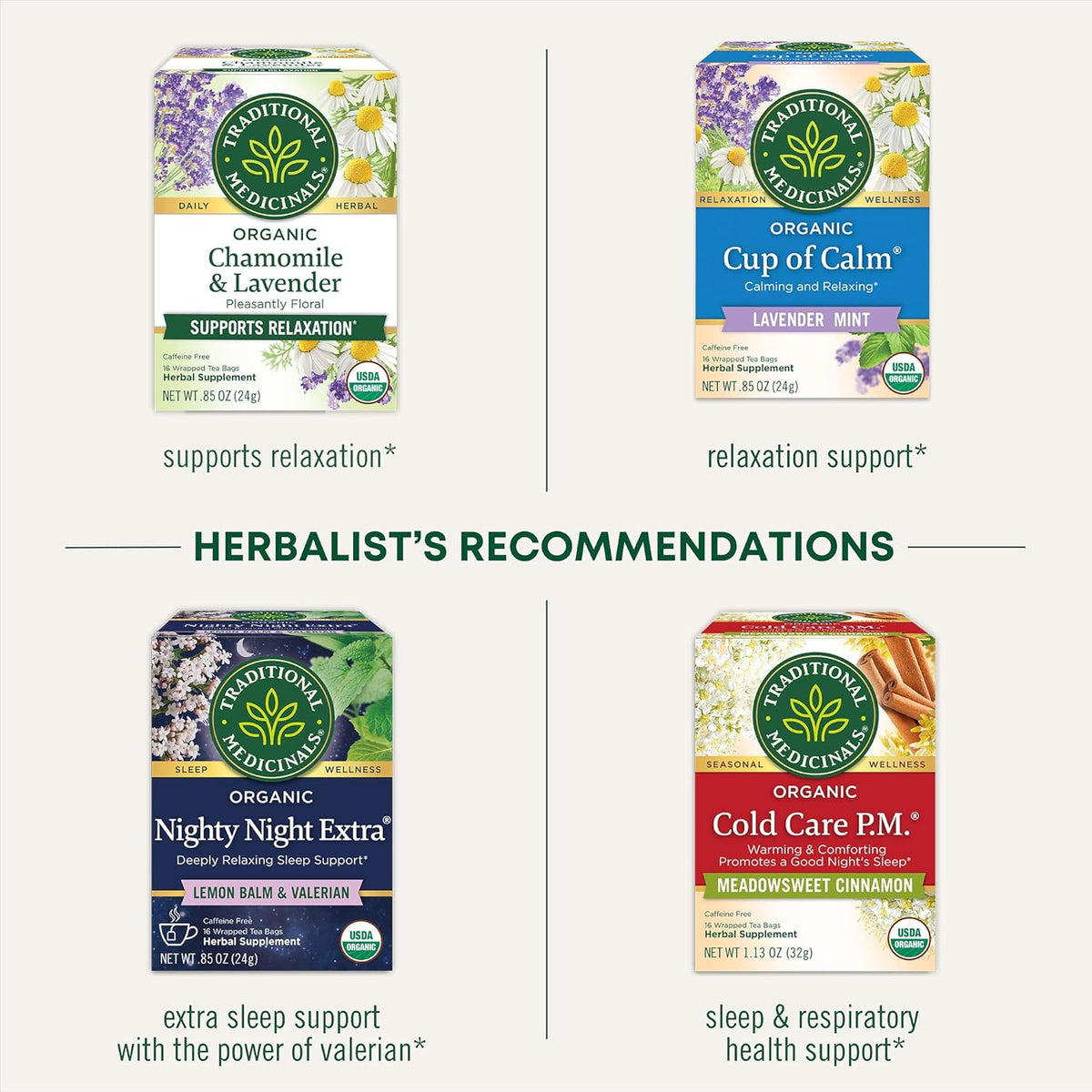 Instant Nighttime Tea Traditional Medicinals, Organic Nighty Night Tea, 16 Ct – XHAWI