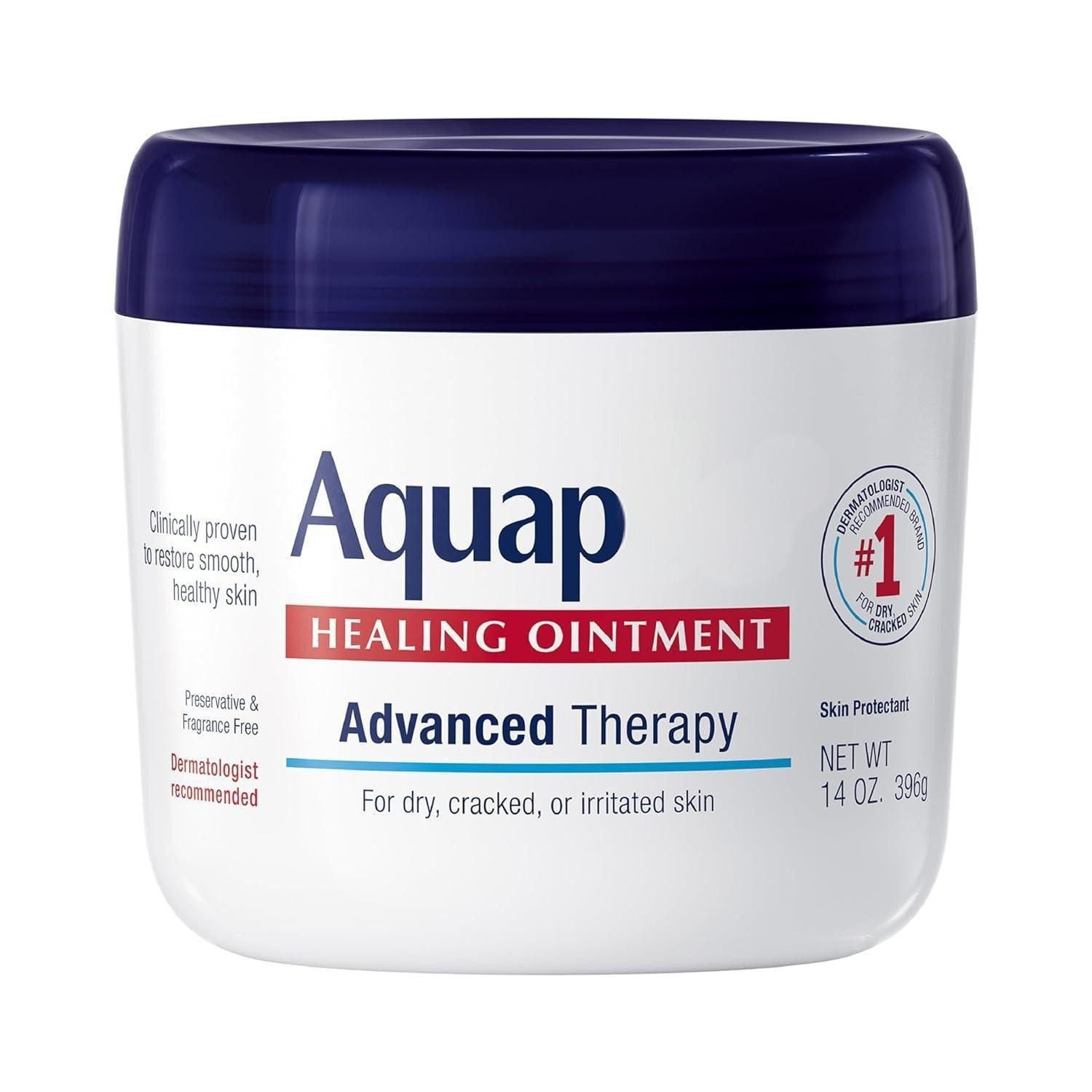 Aquap Healing Ointment Advanced Therapy Skin Protectant for Adults, Fragrance Free Moisturising Ointment for Dry, Cracked & Irritated Skin, 396g