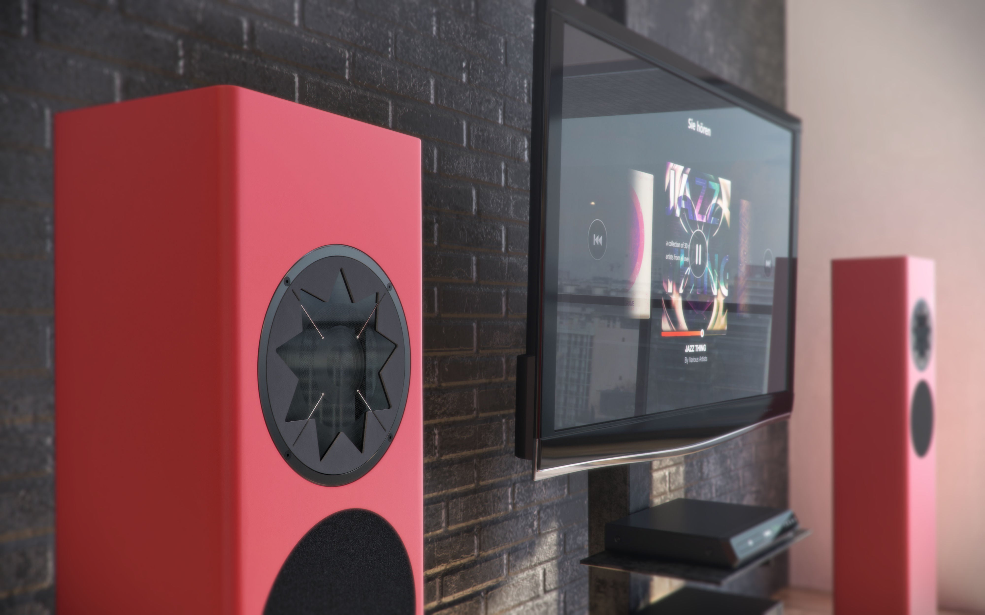 MANGER P1 PASSIVE 2 WAY Floor Standing Speaker RAL or NCS colors (satin finish)