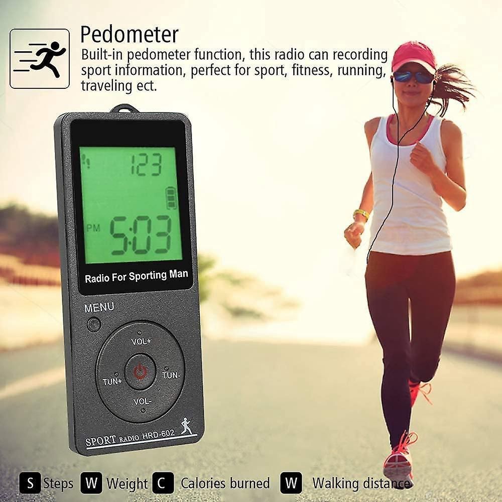 Am/Fm Portable Digital Radio W/ Headphones – Rechargeable Walkman
