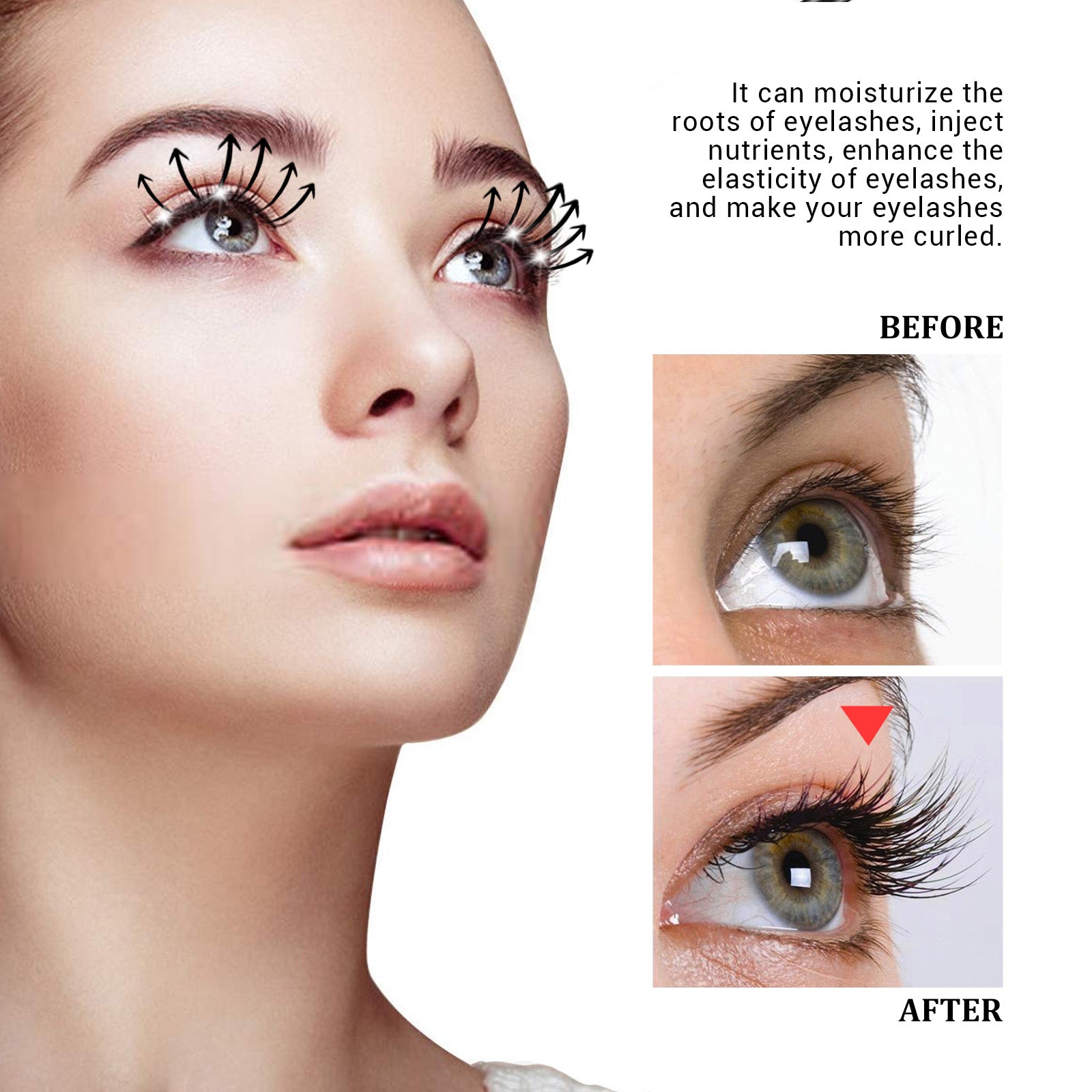 Black Curl Lash Serum, Natural Thick Long Eyelash Enhancer, Nourishing Growth ,3ml