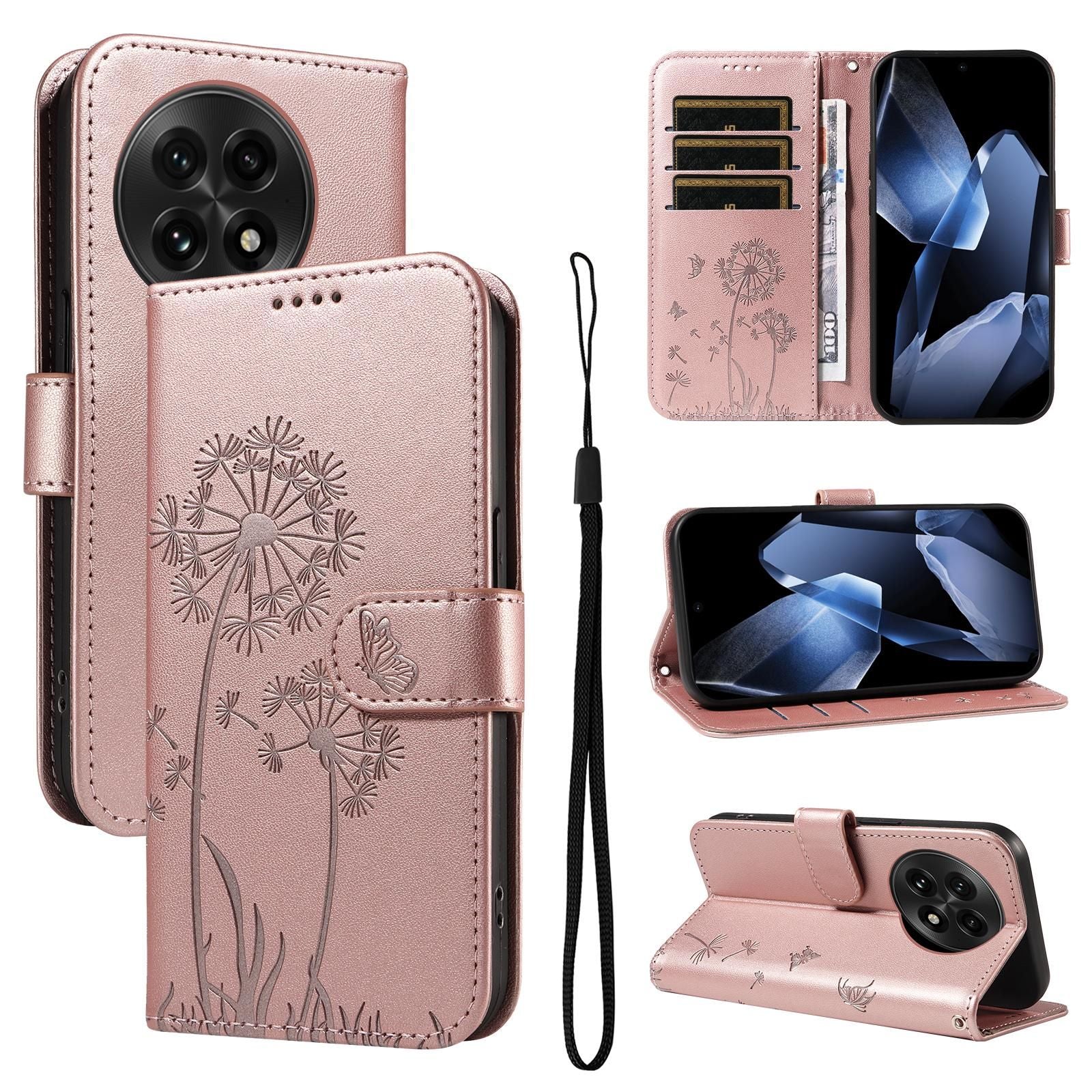 Dandelion Embossed Leather Case For OnePlus 13