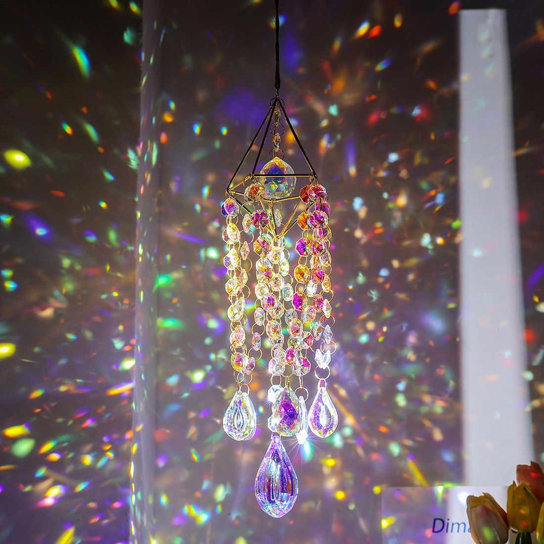 Crystal Suncatchers Window Hanging Wind Chime Garden Sun Catchers Home Decor