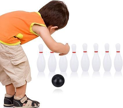 Kids Bowling Set Plastic Bowling Toy 2pcs Bowling Balls 10 Pcs Bowling Bottles Set