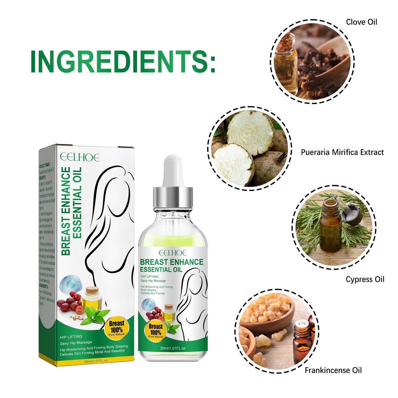 Revitalize Your Curves with Breast Essential Oil, Firm, Lift, and Enhance Naturally ,30ml