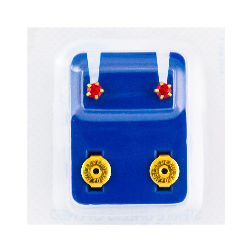 Caflon Singles Clawset, Ruby Gold Plated Earring