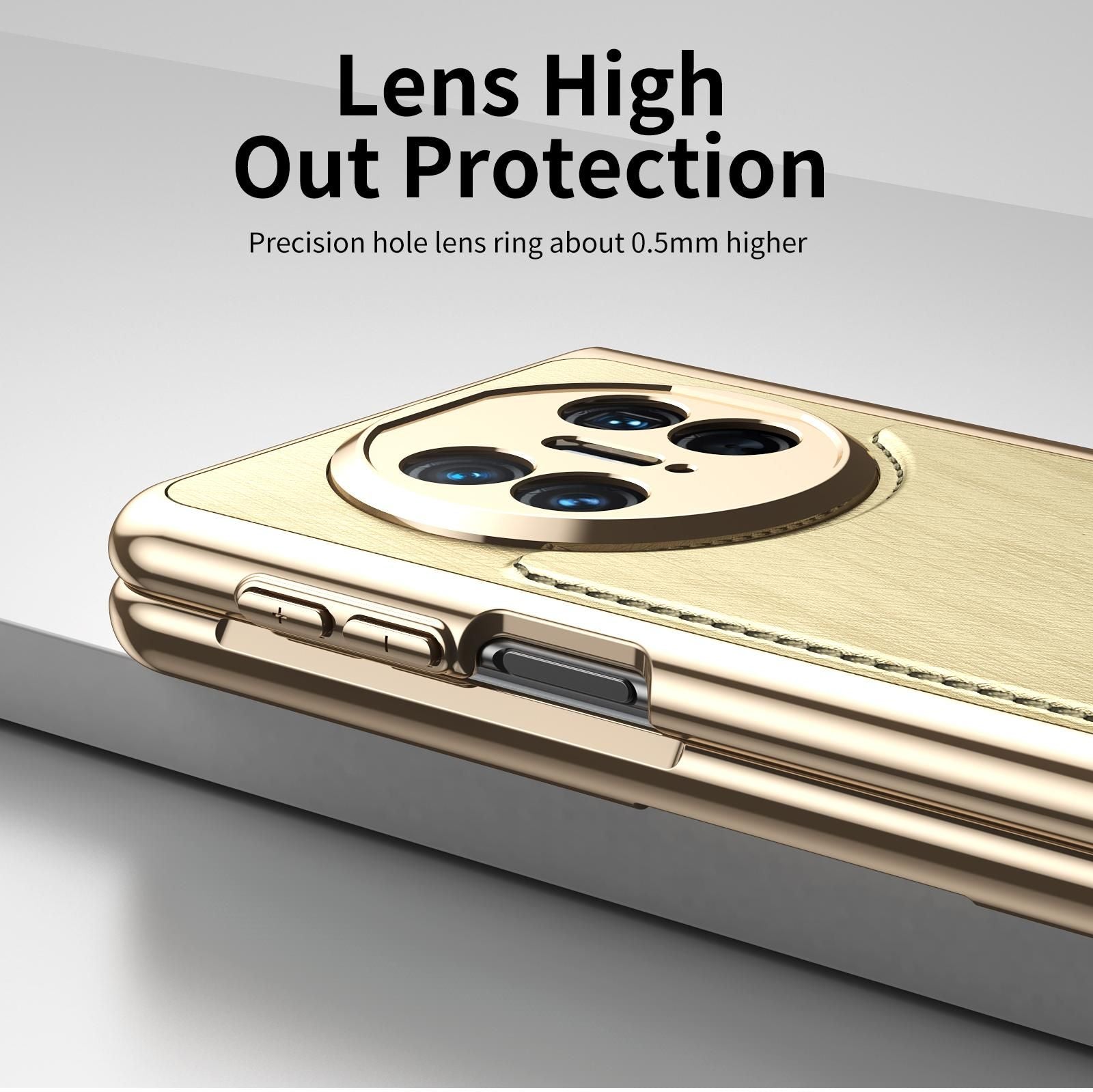 Plating Silver Brocade Case For Huawei Mate X5