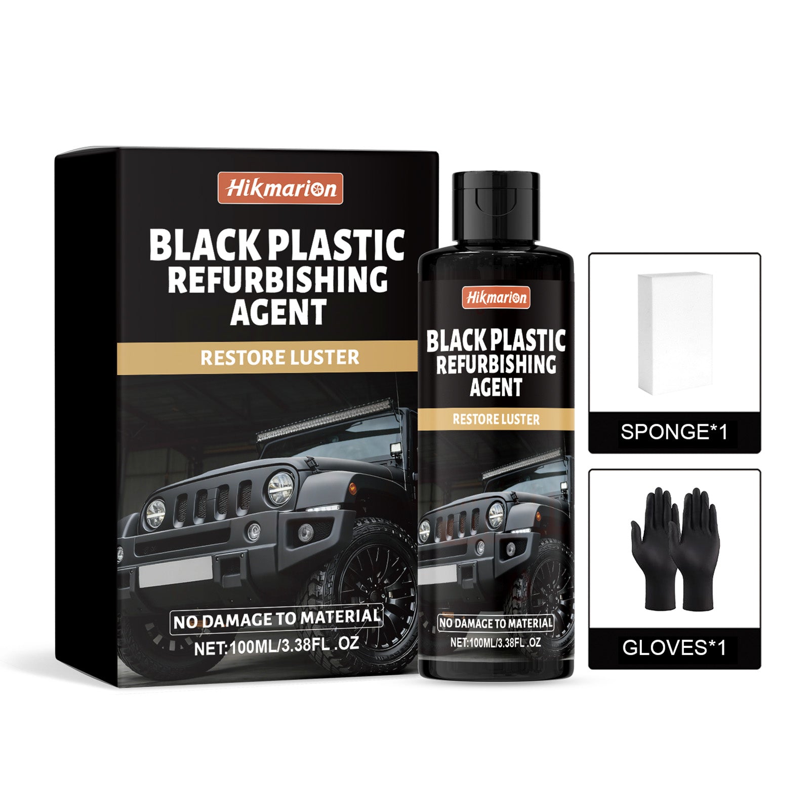 Car Plastic Decontamination & Shine Restorer, Interior Polishing, Fading Prevention ,1set