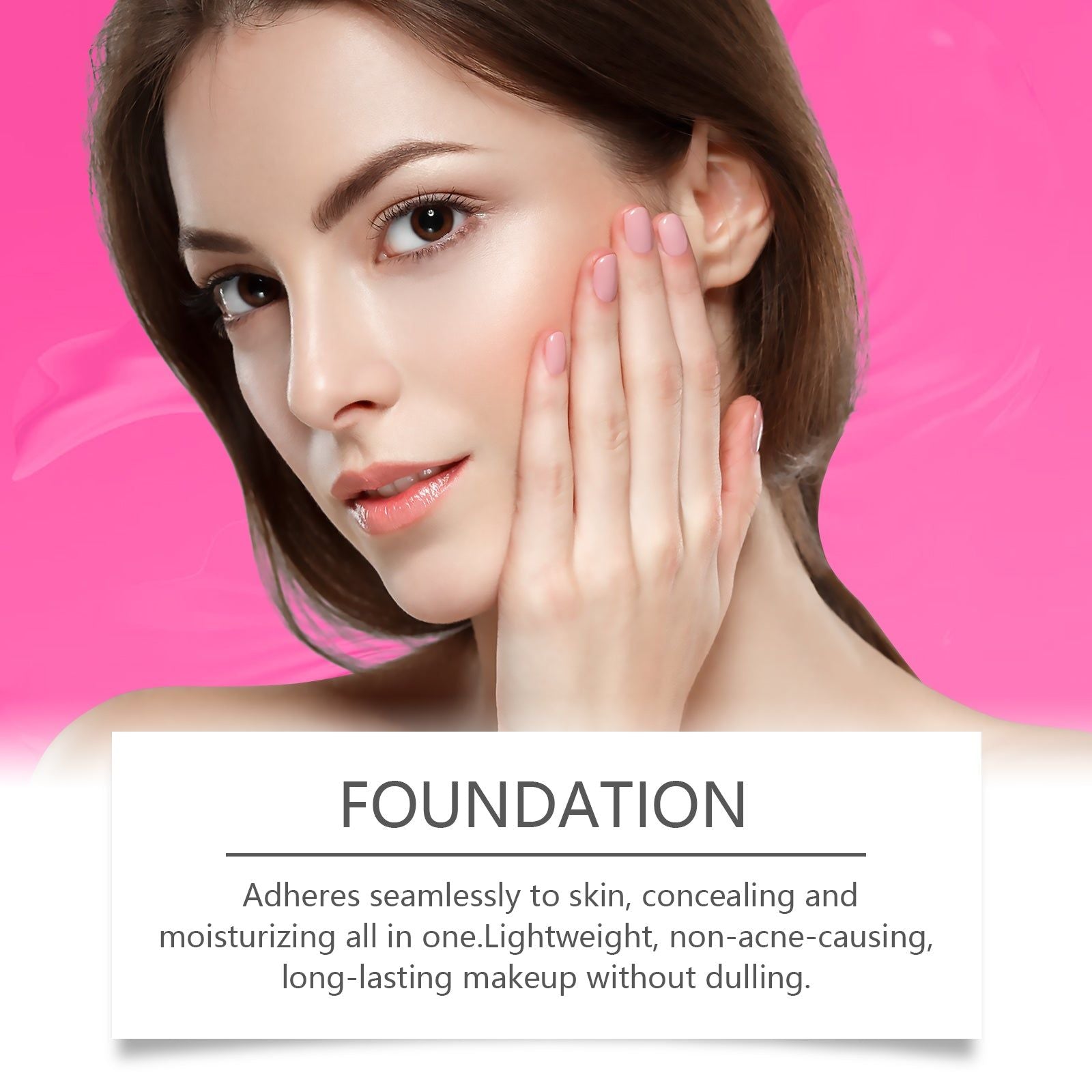 Dark Skin Moisturizing Foundation Cream, Natural Look, Hydrating, Easy to Apply ,20g