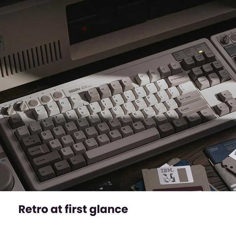 8BitDo Retro87 M Wireless Triple Mode Connection Keyboard Light Gray Keyboard