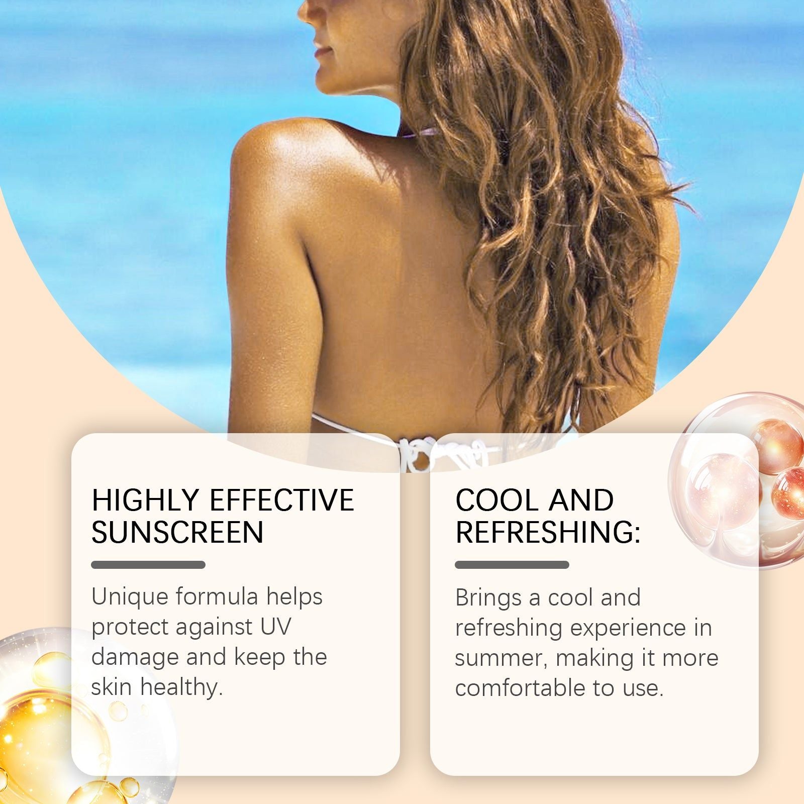 Brightening Body Cream with SPF, Moisturize Skin, Summer Outdoor Protection, Refreshing Non-Greasy ,50g