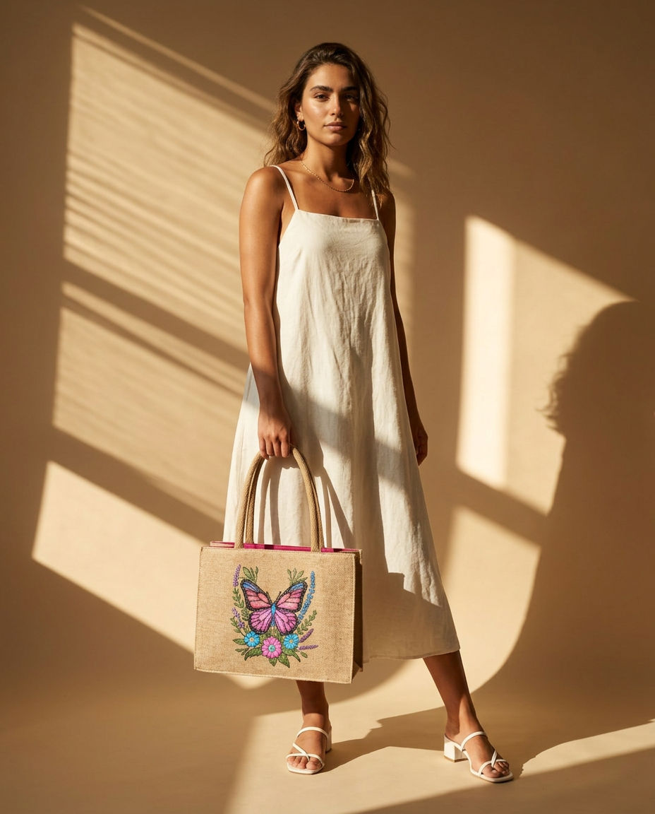 Handi Made Handpainted Butterfly Bag (Delivered in up to 7 days)