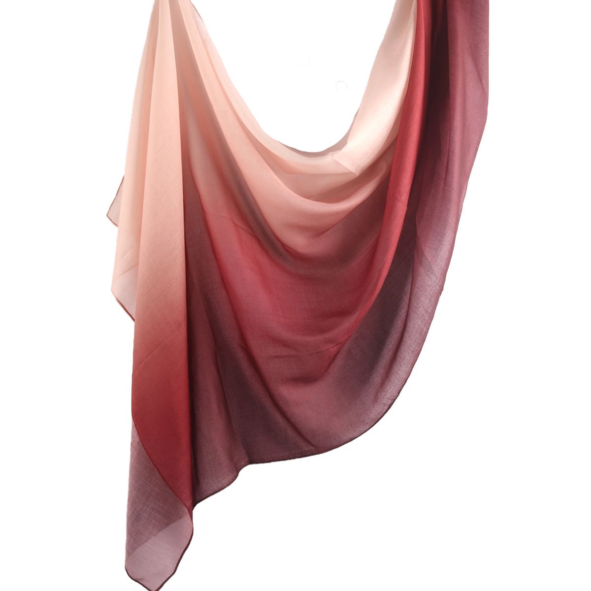 Gradient Chiffon Hijab Scarf for Women Lightweight Long Shawl