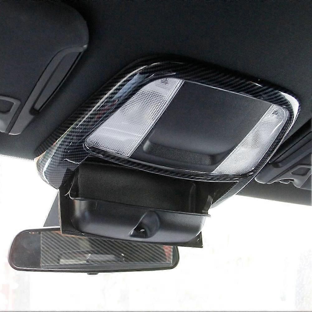 Carbon Fiber Roof Reading Light Lamp Cover Trim Kit for Dodge Charger 2011+/Chrysler 300 2015-2021