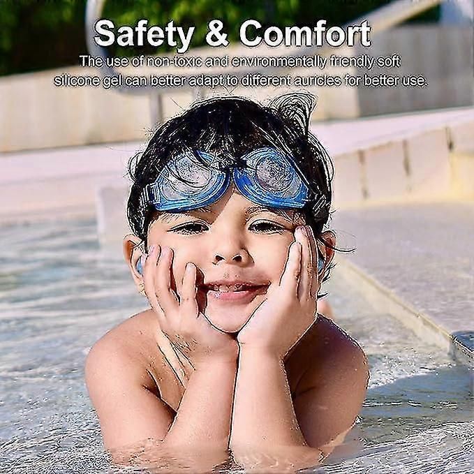 3 Pairs Kids Silicone Swimming Ear Plugs Waterproof Design