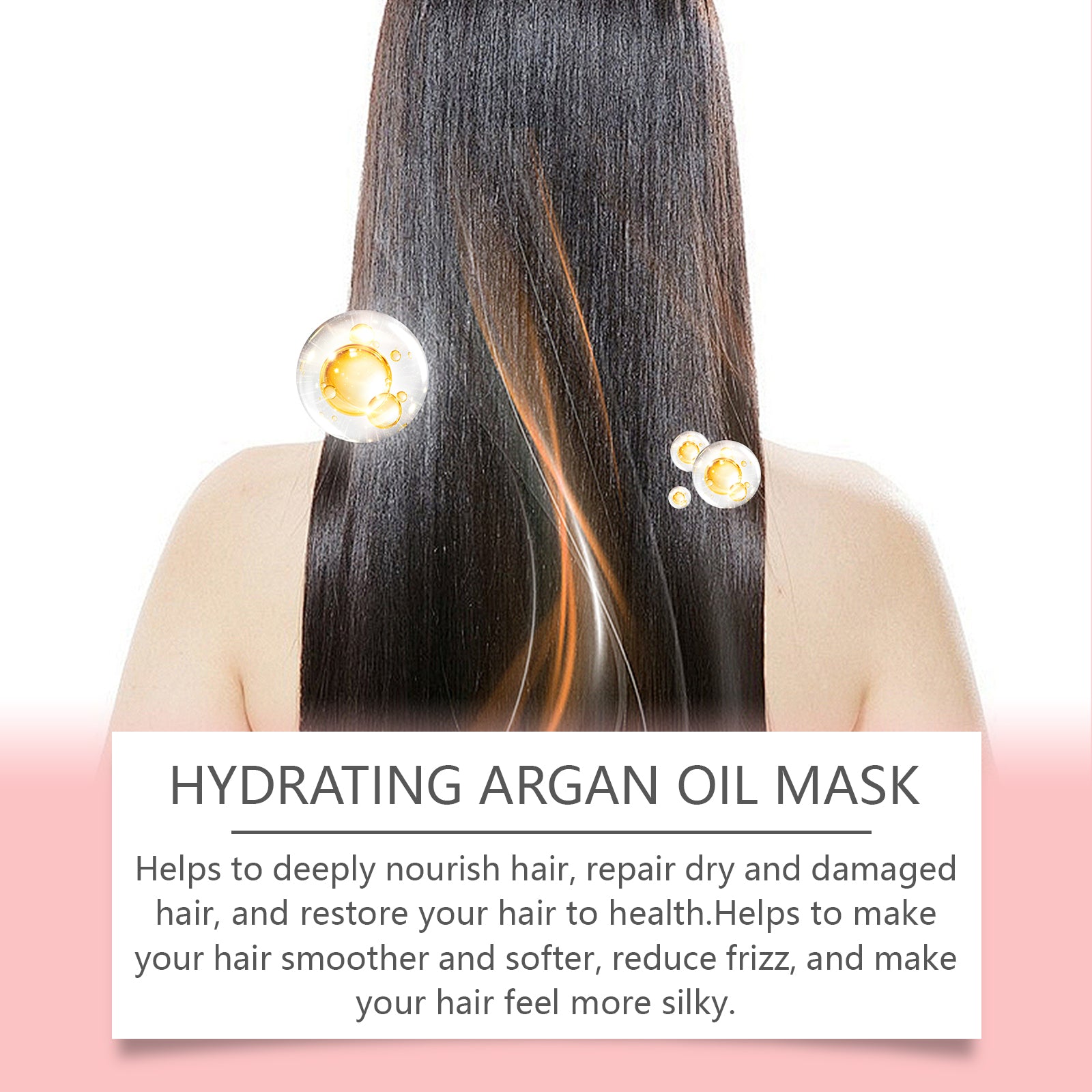 Argan Oil Hair Mask for Deep Hydration, Frizz Control, Shine Boost ,150g