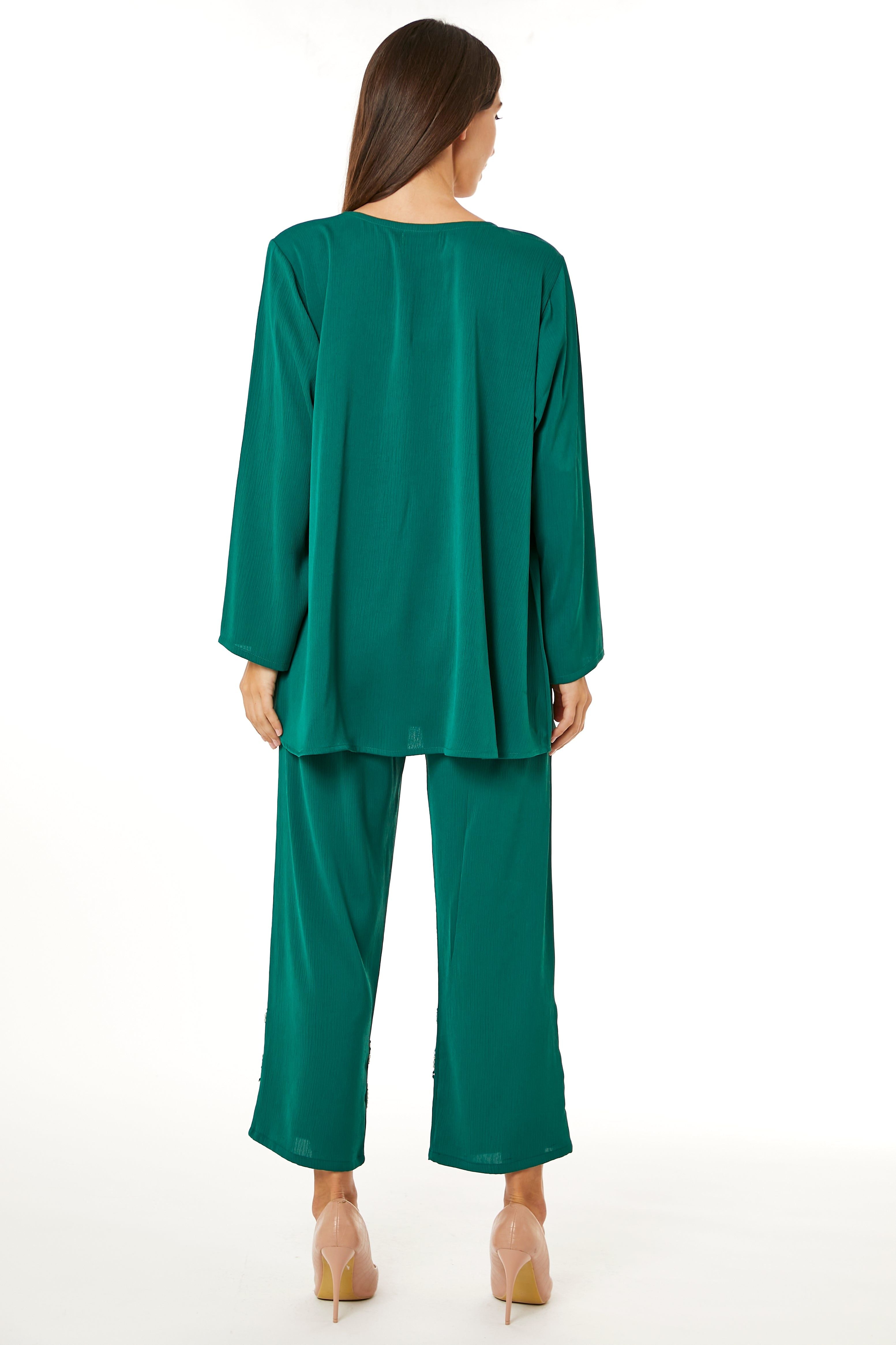 Green Zoom Top and Pants Set