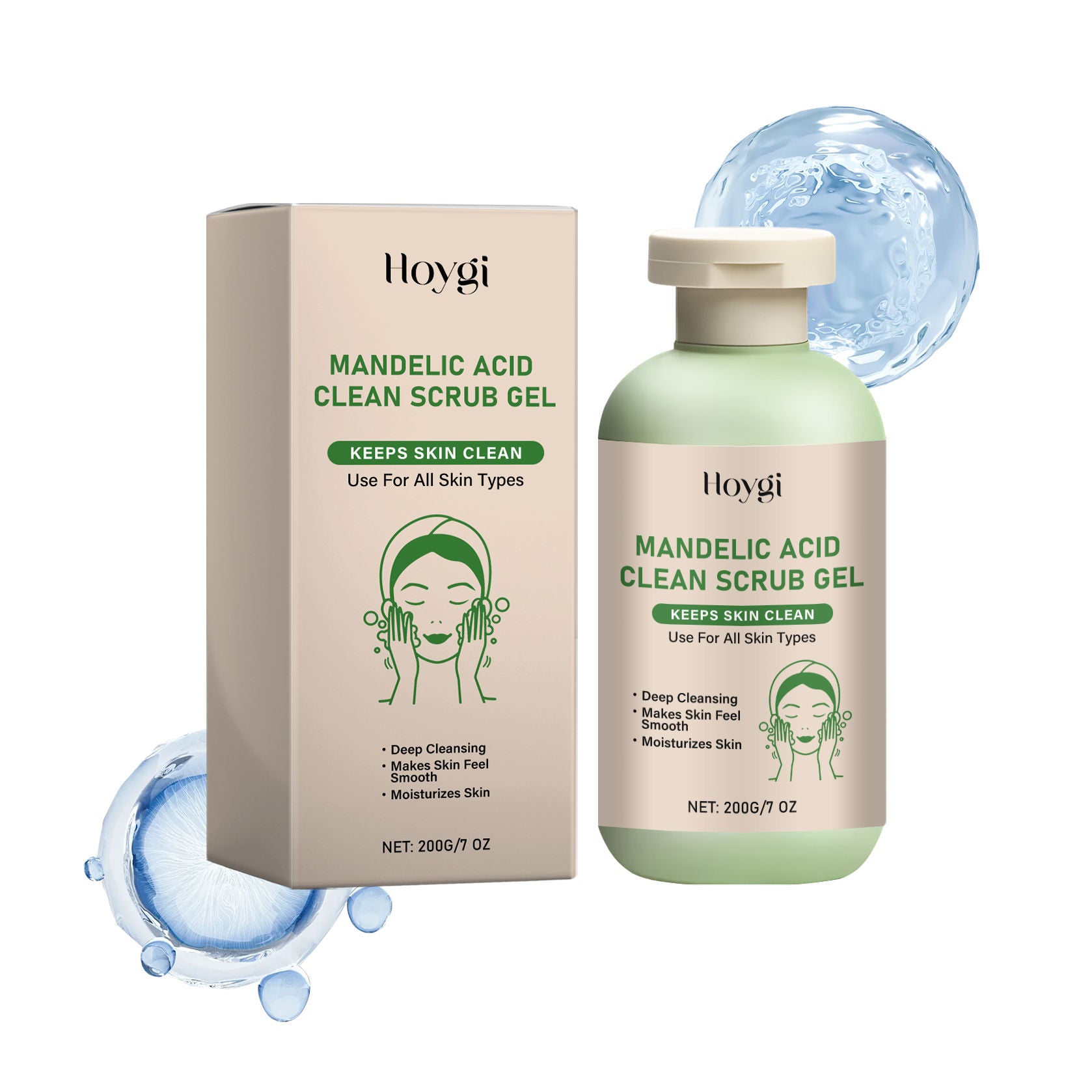 Body Exfoliating Gel, Deep Cleansing Moisturizer, Gentle Mud Scrub for Smooth Skin ,200g