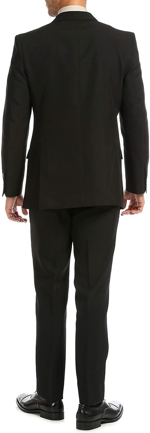 Black Tuxedo Suit For men Wedding Coat pant 2 Piece Partywear Office Formal wear