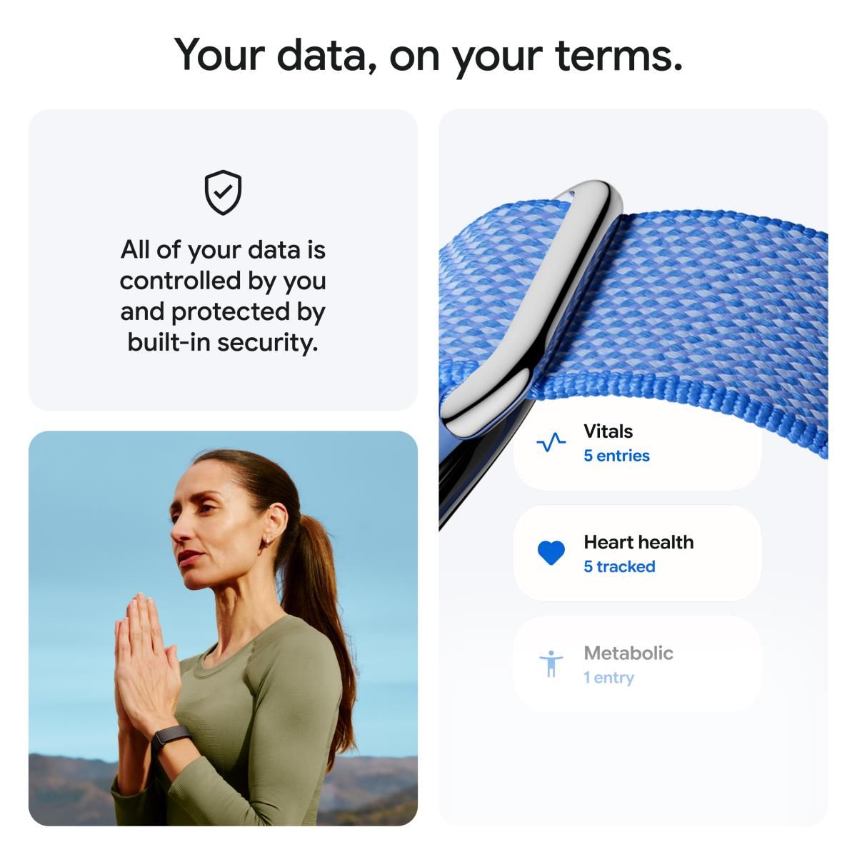 Google Fitbit Air Fitness Activity Tracker Band, Screenless Wearable, 24/7 Health Tracking, Up to 7-Day Battery