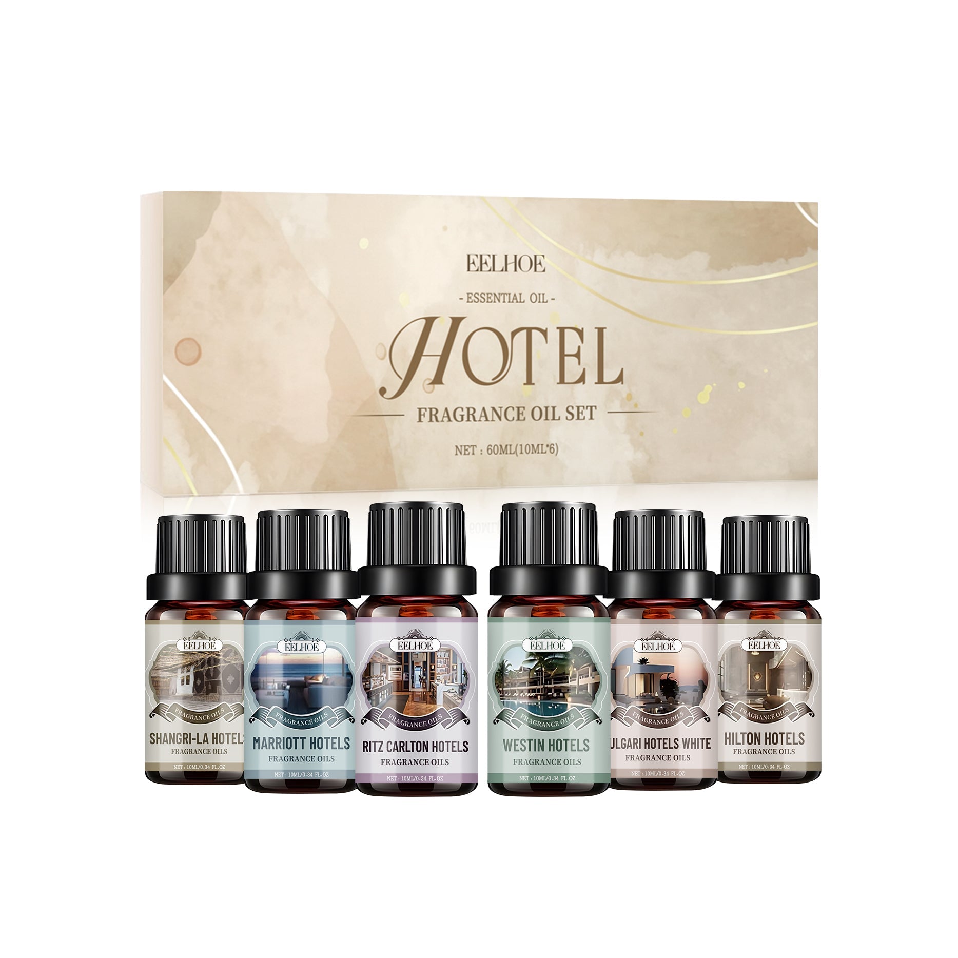 Aromatherapy Series Essential Oil Gift Set, Relaxing Fragrance for Home Office, Stress Relief ,1 set