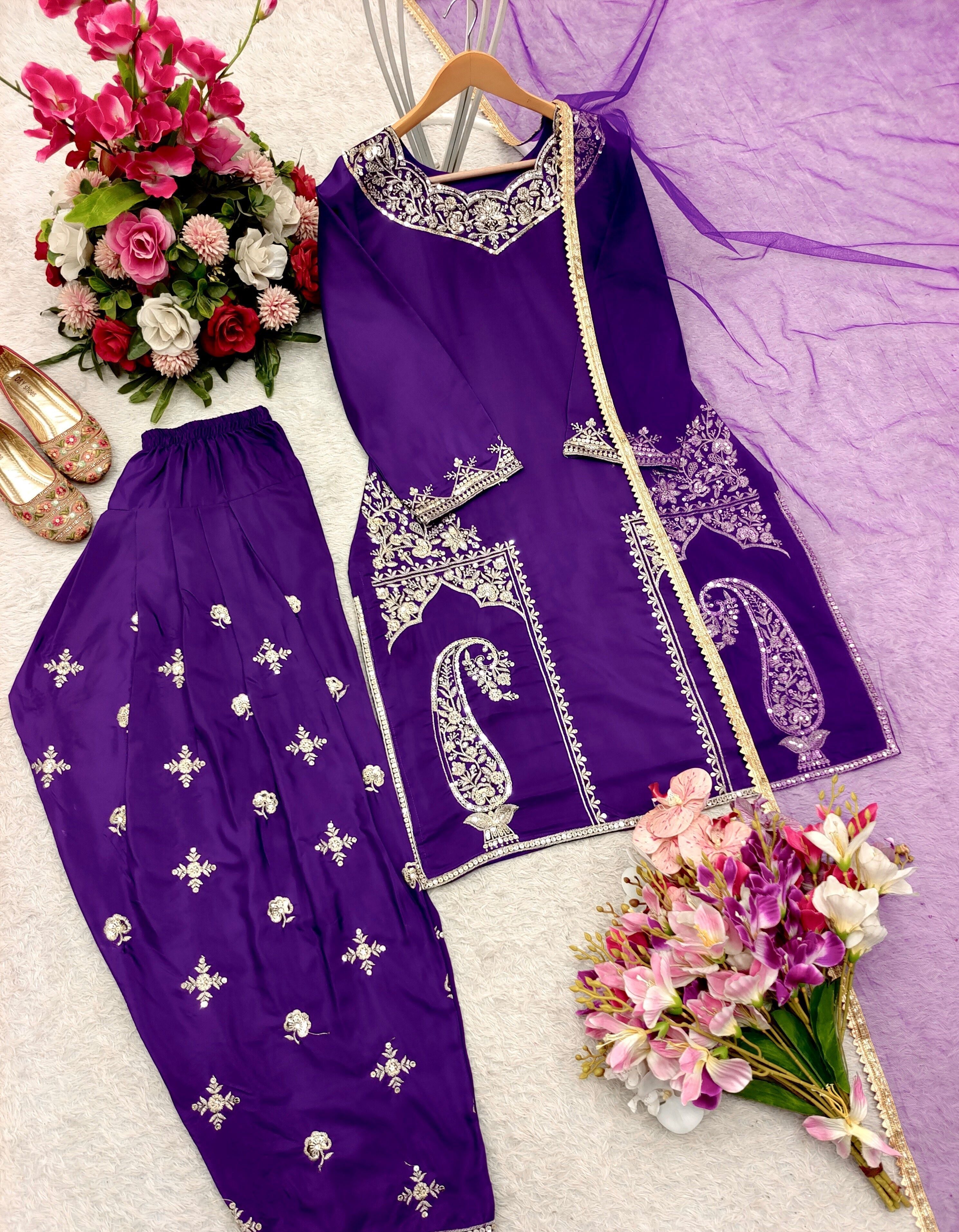 Party Wear Beautiful Top-Bottom And Fancy Dupatta