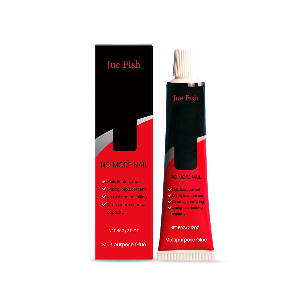 Universal Nail-Free Glue Repair for Walls, Tiles, Metal, Glass, Shock & Temp Resistant ,60g
