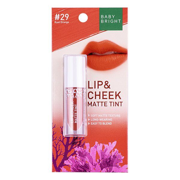 LIP & CHEEK MATTE TINT 2.4G BABY BRIGHT (M) #29 RUST ORANGE