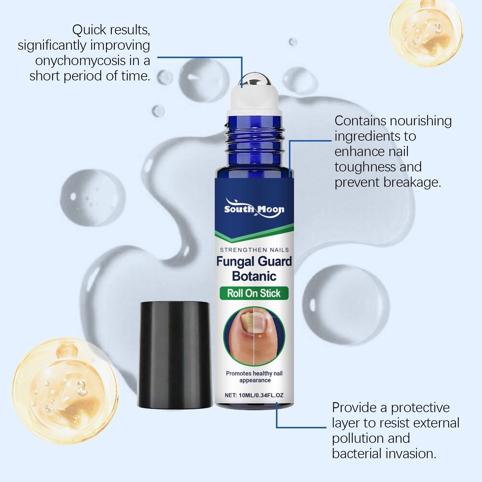 Brighten and Nourish Nails with Nail Care Ball, Fungal Treatment, Portable Daily Liquid ,10ml
