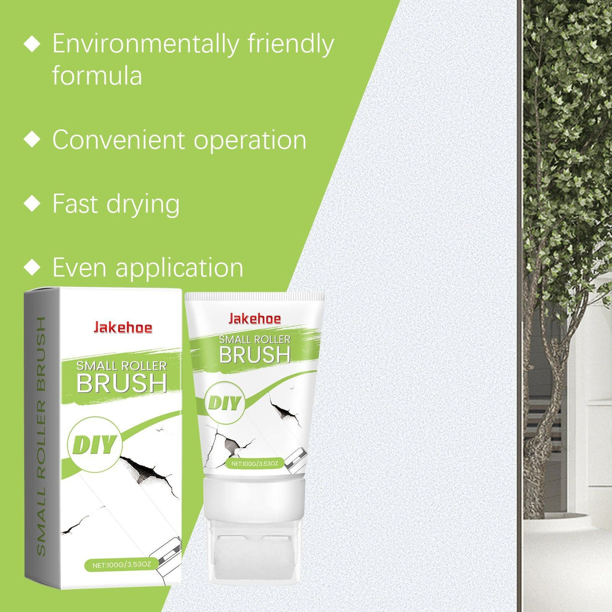 Quick Wall Mending Paint, Easy Crack Repair, Waterproof, Home Wall Touch-Up ,100g