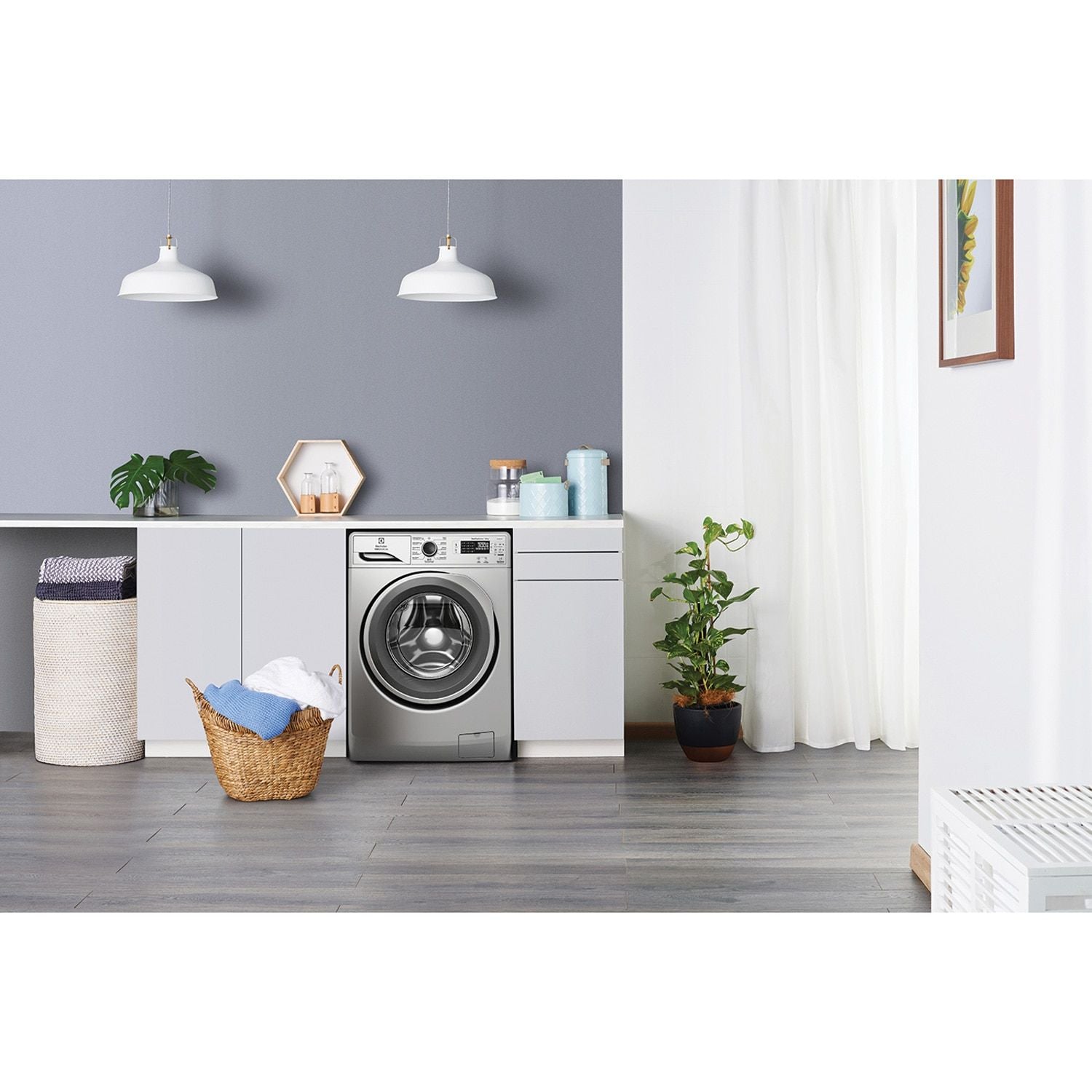Electrolux EWF8241SS5 PerfectCare 500 Front-Load Washing Machine (Inverter Motor), Silver, 8kg