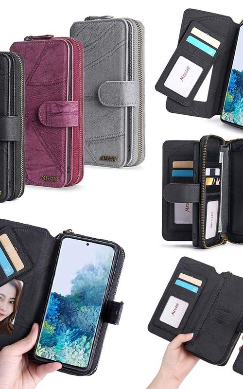 Magnetic Leather Wallet Case Multifunction Phone Protective Case For iPhone