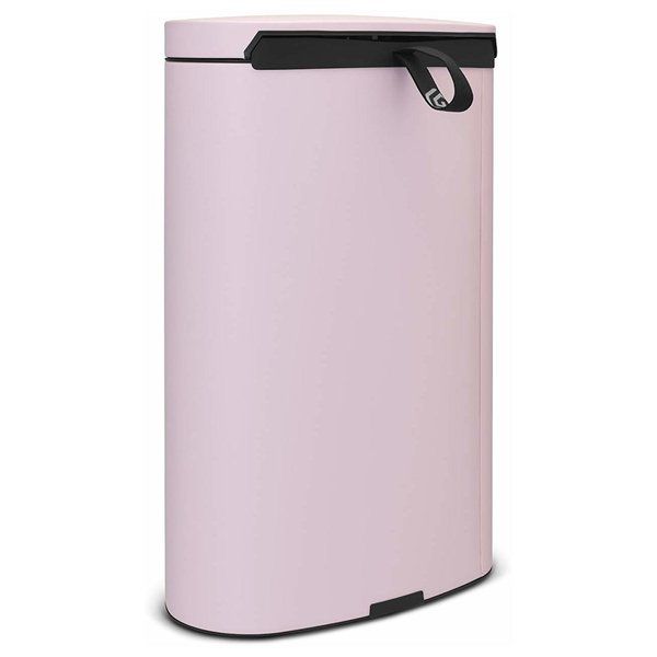 Brabantia 103926 FlatBack+SpaceSave PedalBin Silent 40L - Mineral Pink shade