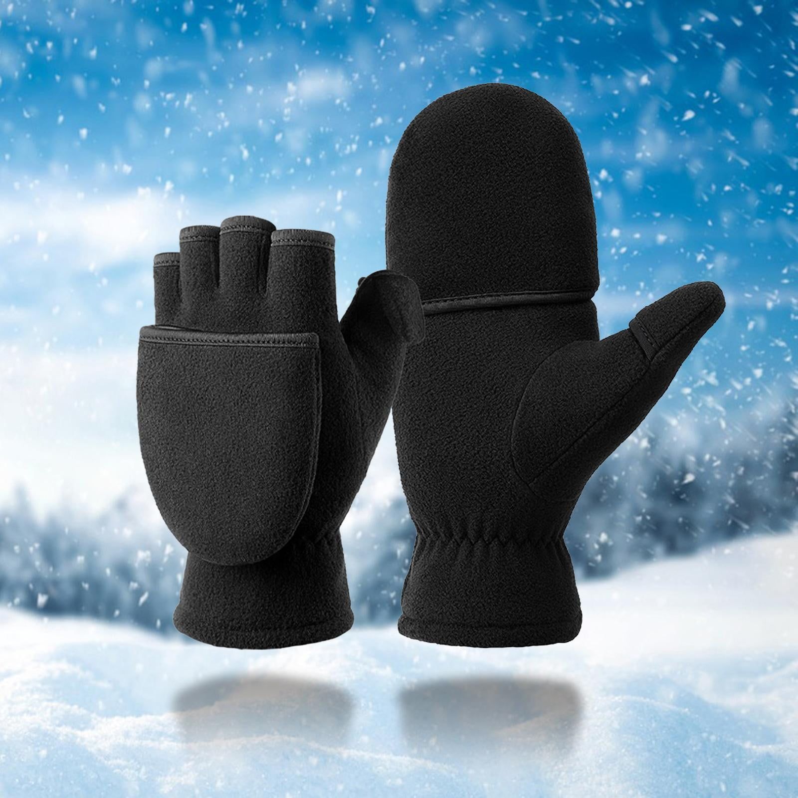 Winter Fingerless Gloves Warm Half Finger Mitten Gloves for Outdoor