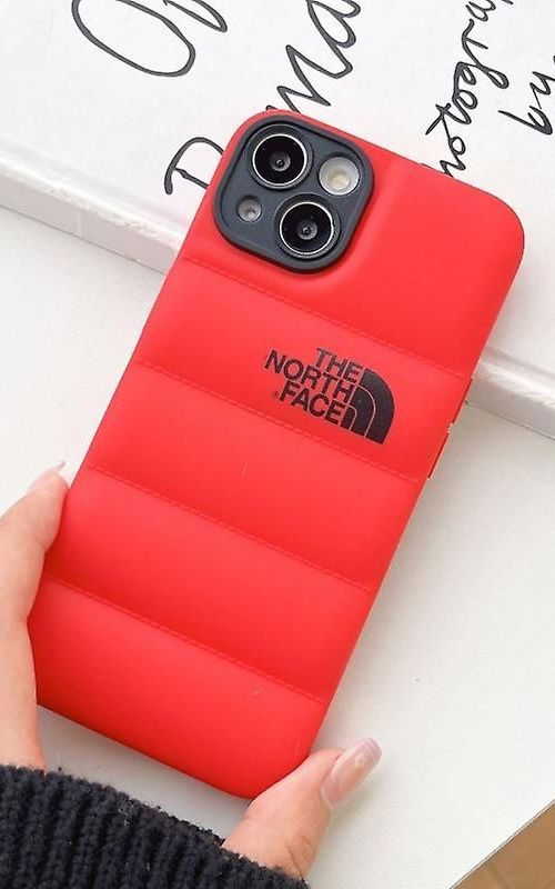 For iPhone 12 Series - 3D Cute Shockproof Cover, Winter Down Jacket Puffer Soft Cloth Case For iPhone 12/12 Pro/12 Pro Max