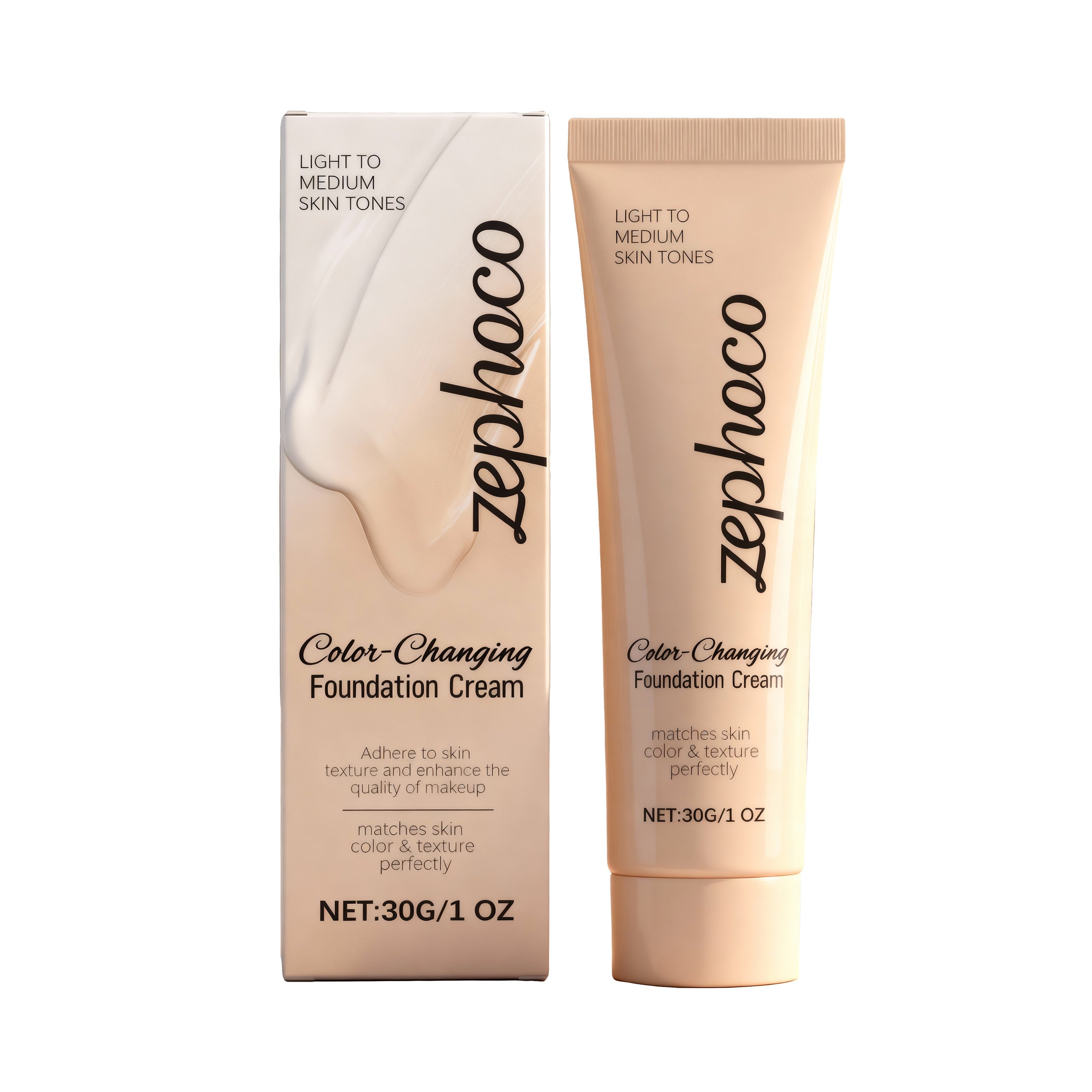 Color-Changing Foundation, Natural Look, Lightweight, Flawless Coverage ,30g