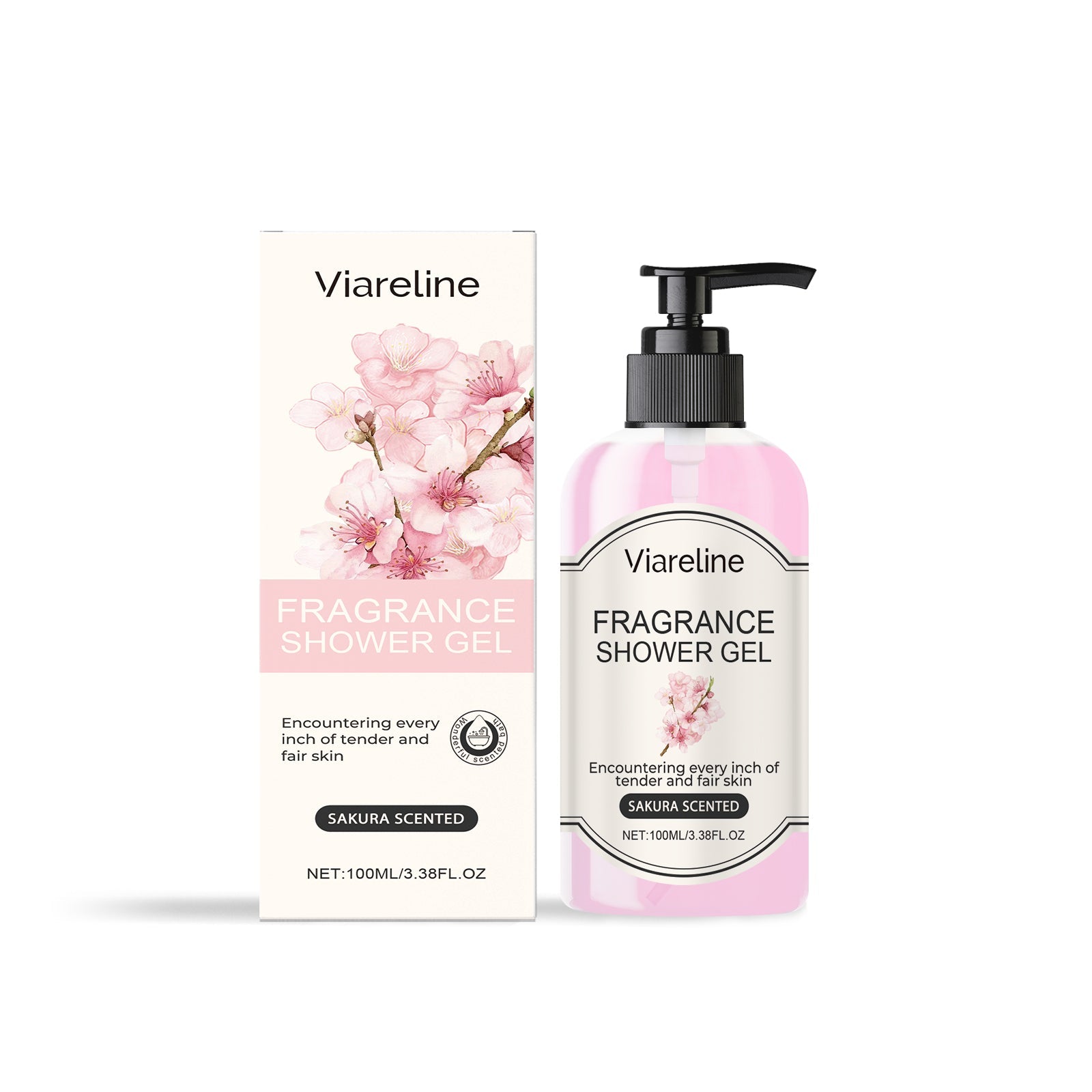 Cherry Blossom Body Wash, Moisturize Skin, Hydrating, Relaxing Fragrance ,100ml