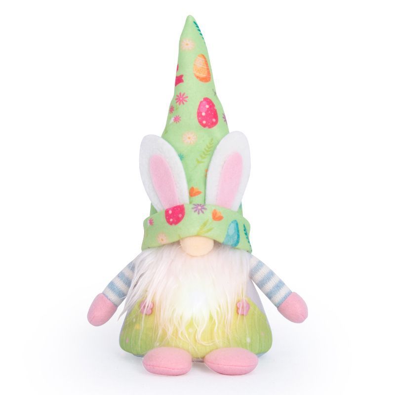 Easter Bunny Gnome Lighting Plush Doll Faceless Dwarf Ornament Holiday Decoration