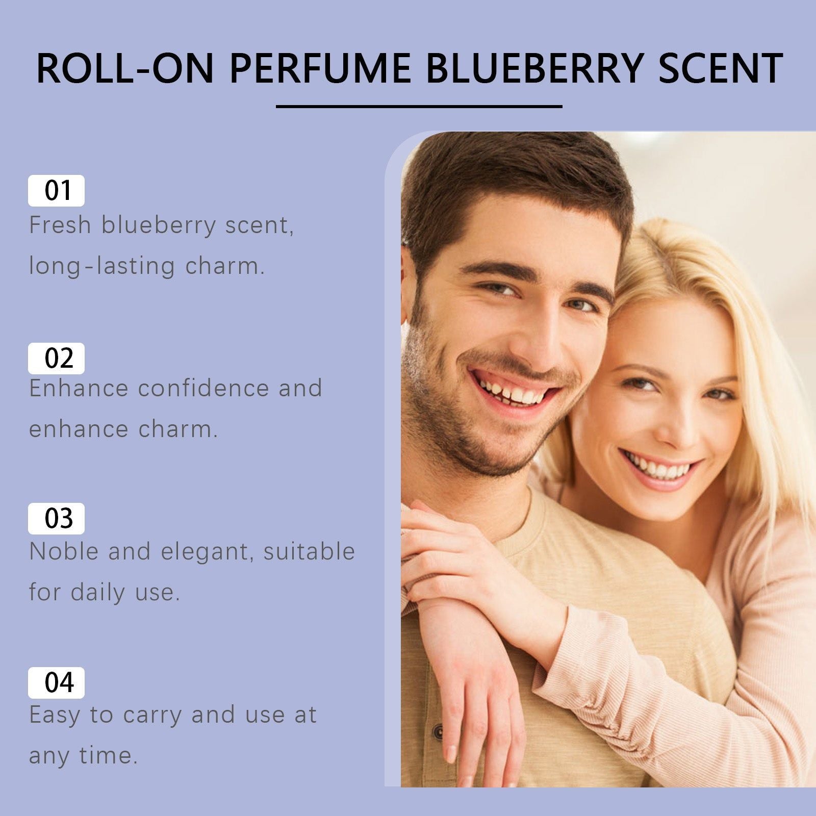 Blueberry Charm Roll-On Perfume, Natural Fresh Fragrance, Long-Lasting, Niche Scent ,10ml/box