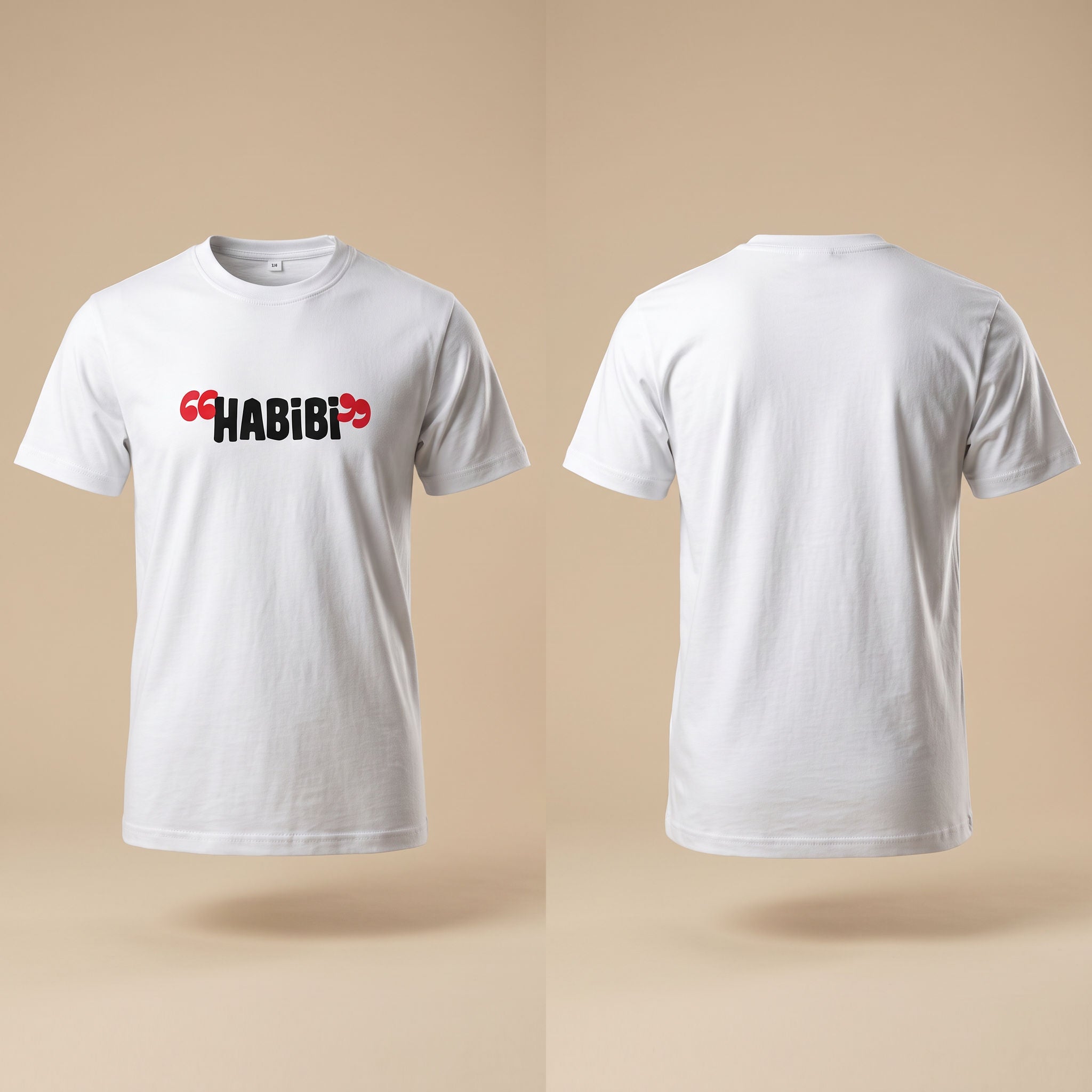 INLEB Kids White "Habibi" Unisex T-Shirt
