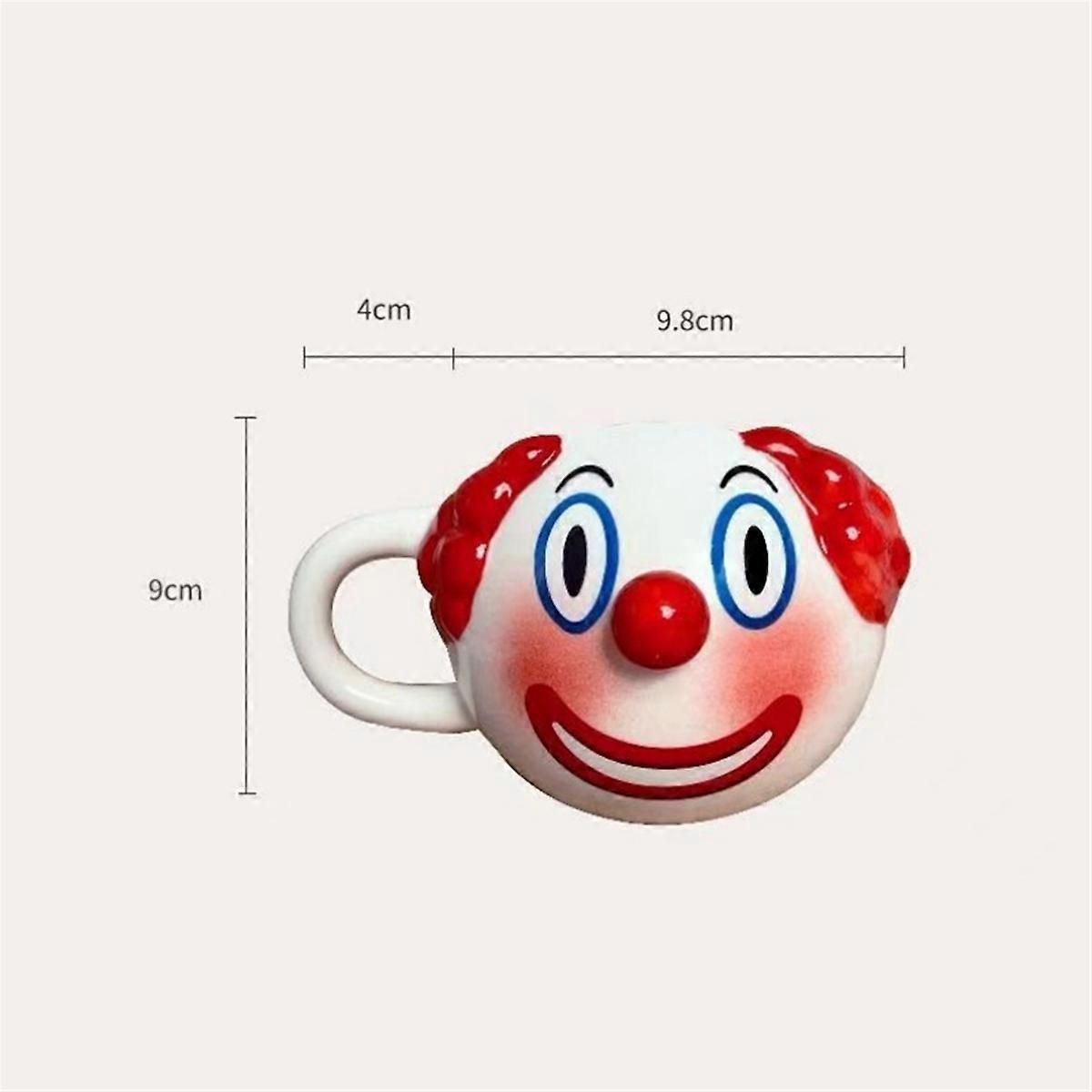Clown Shaped Ceramic Coffee Mug with Handle