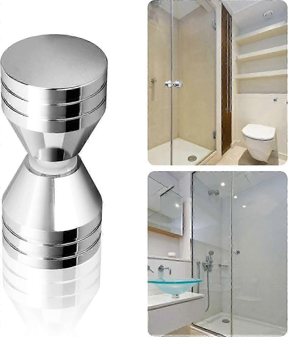Set Of 2 Stainless Steel Door Handles, Shower Door Handle 6 X 3 Cm Door Handle