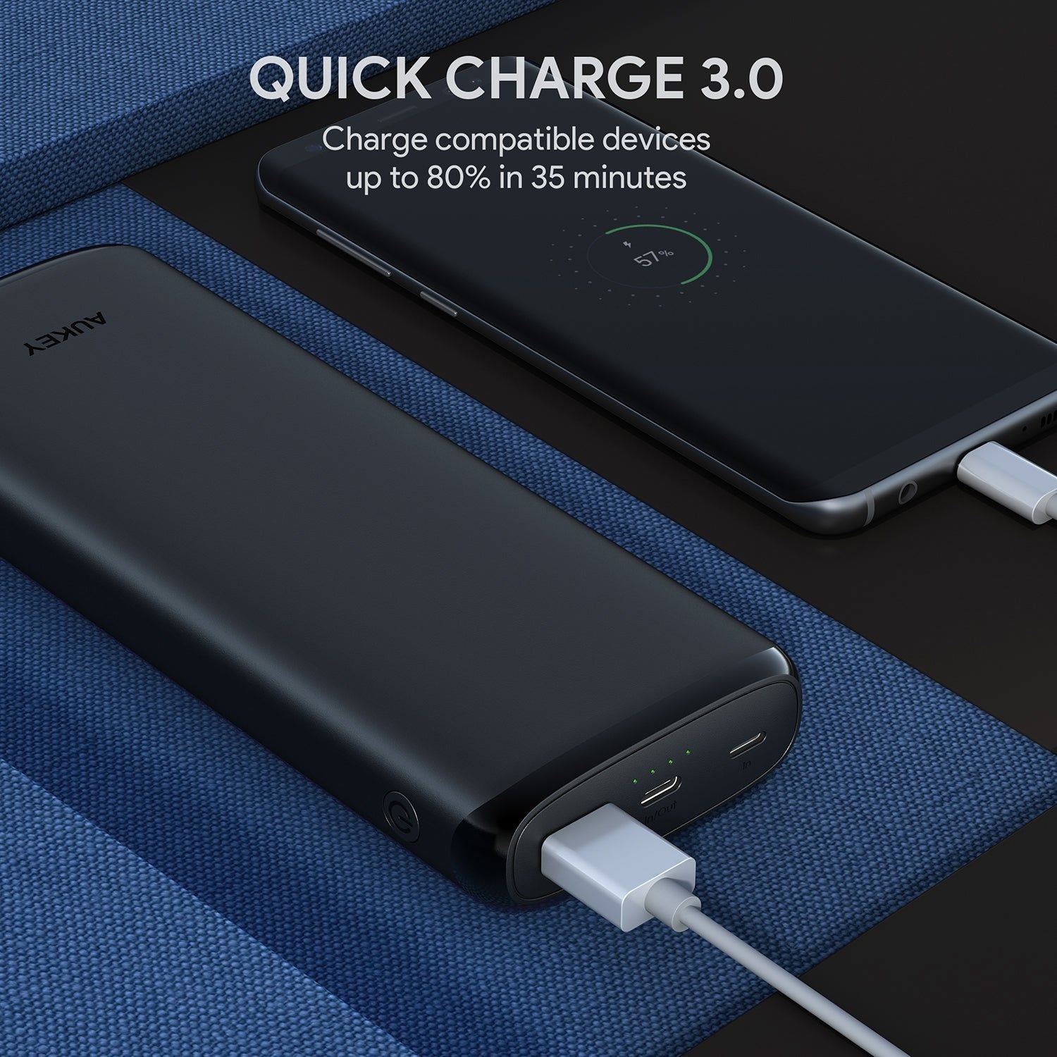Aukey PB-Y23 18W PD USB C 20000mAh Power Bank With QC 3.0