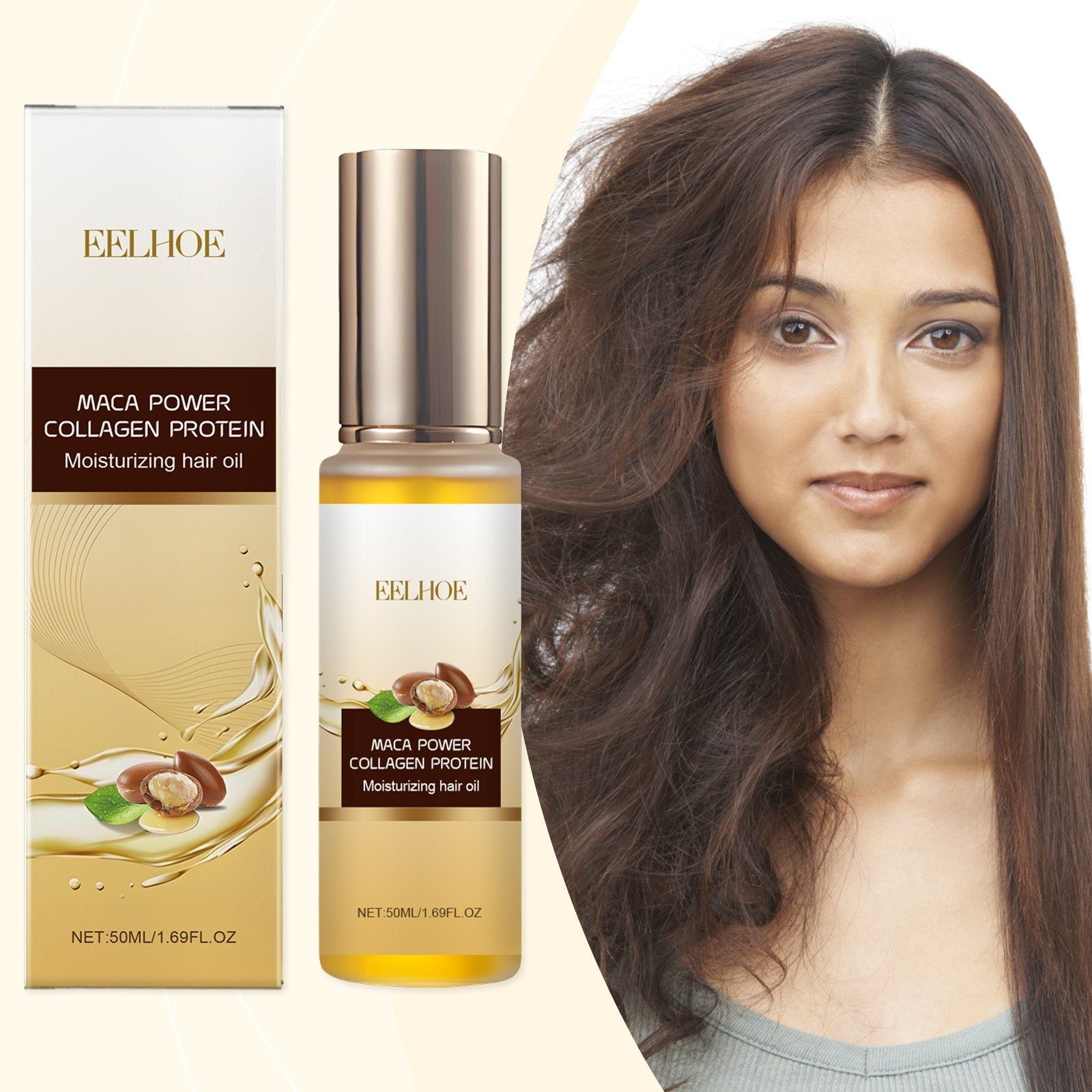 Collagen Hair Care Oil, Deep Nourishing Repair, Frizz Control, Hair Elasticity ,50ml