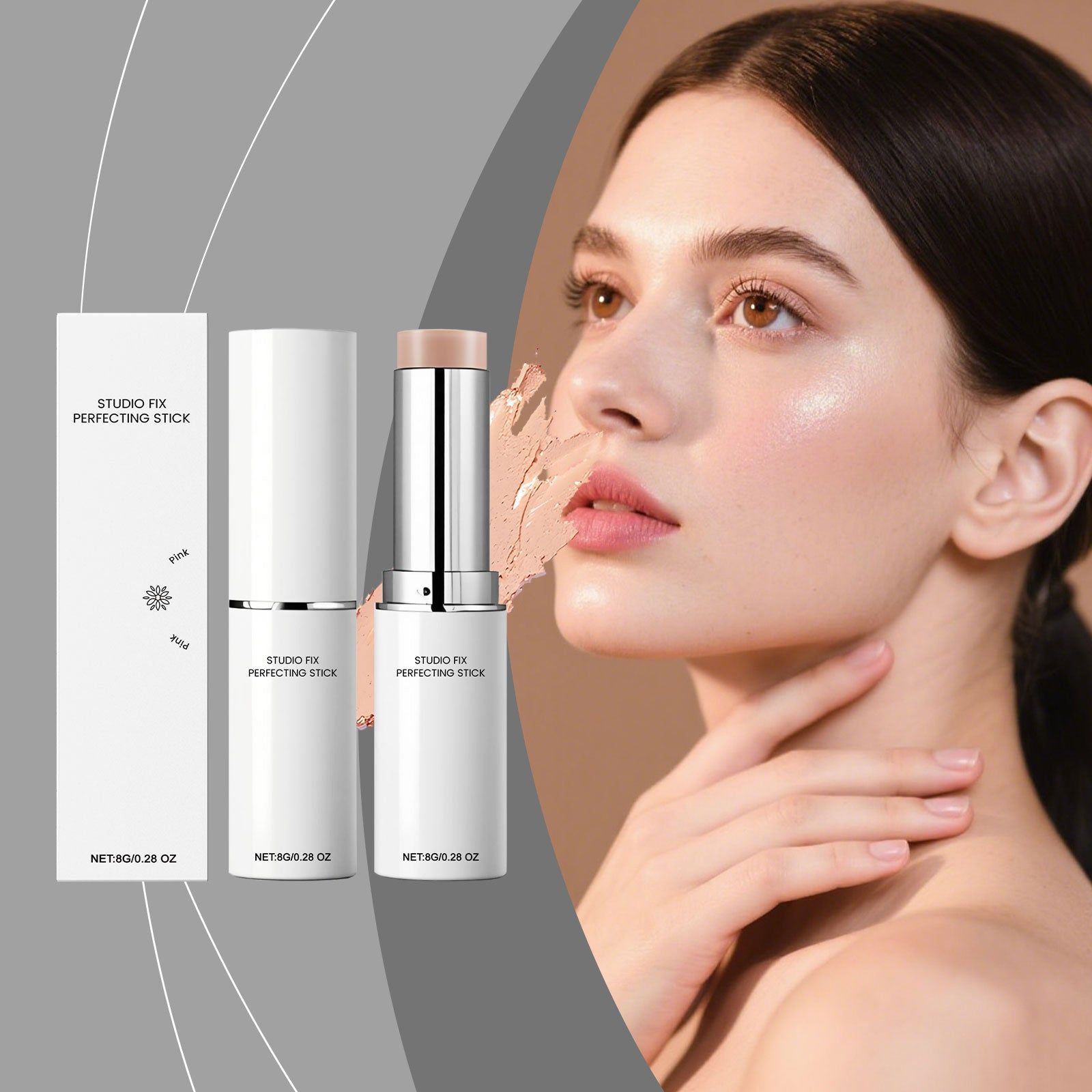 Brightening Stick Concealer Foundation, Natural, Long-Lasting, Moisturizing, Flawless Skin ,8g